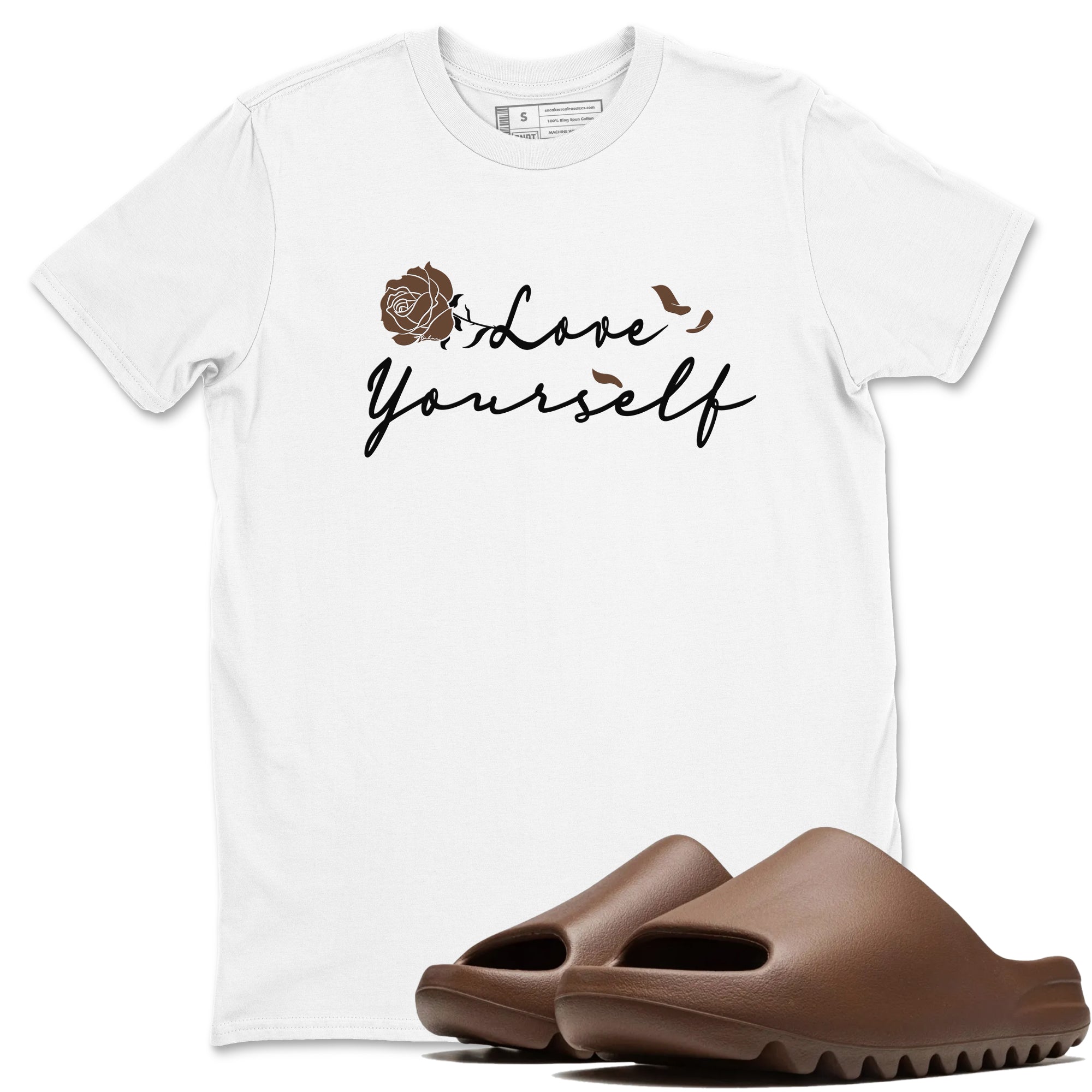 Love Yourself snkmatch Tees - Yeezy Slide Flax