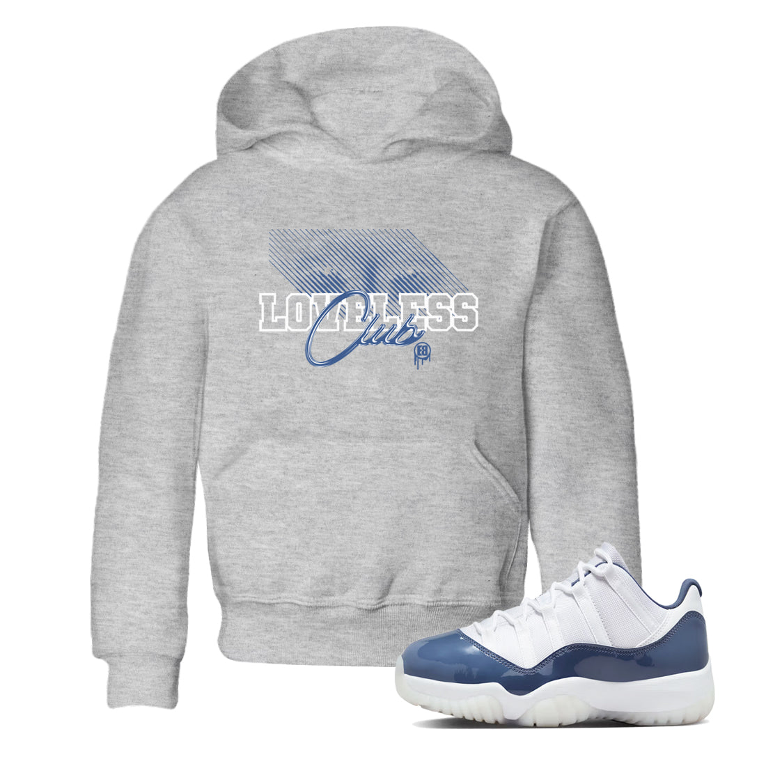 Loveless Club snkmatch Tees Kids - Air Jordan 11 Diffused Blue