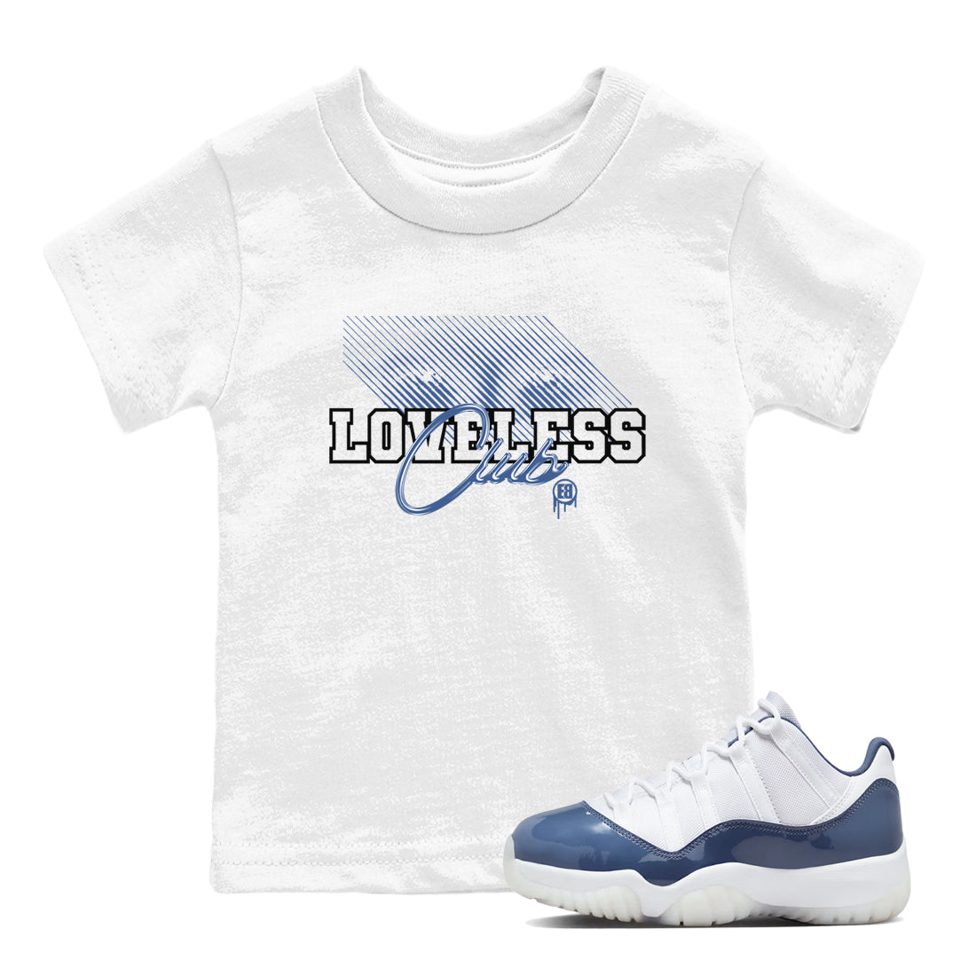 Loveless Club snkmatch Tees Kids - Air Jordan 11 Diffused Blue
