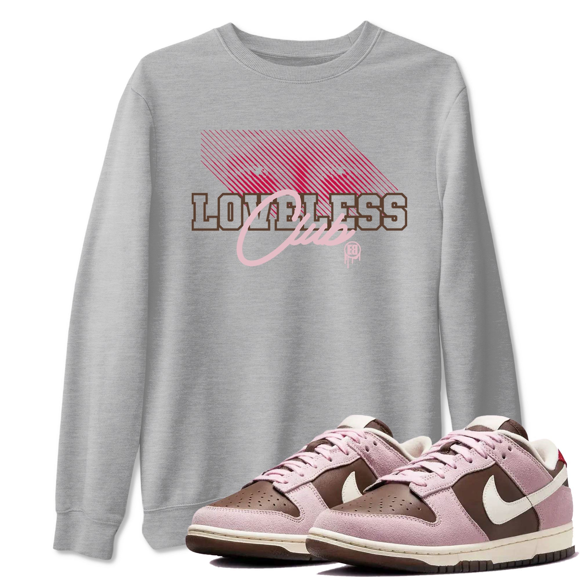 Loveless Club snkmatch Tees - Dunk Cacao Wow And Pink Foam