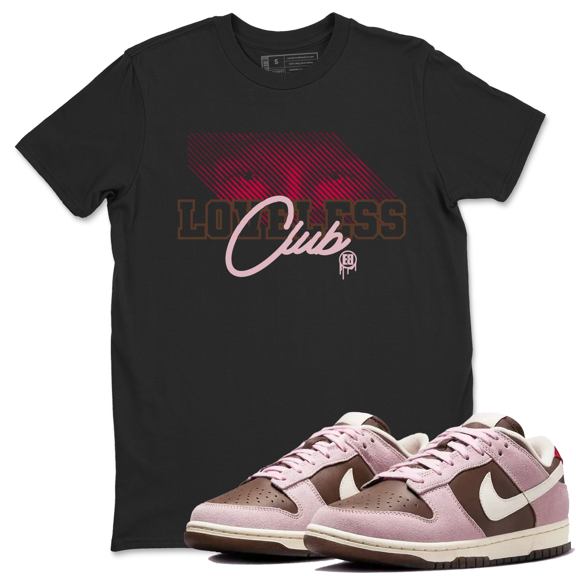 Loveless Club snkmatch Tees - Dunk Cacao Wow And Pink Foam