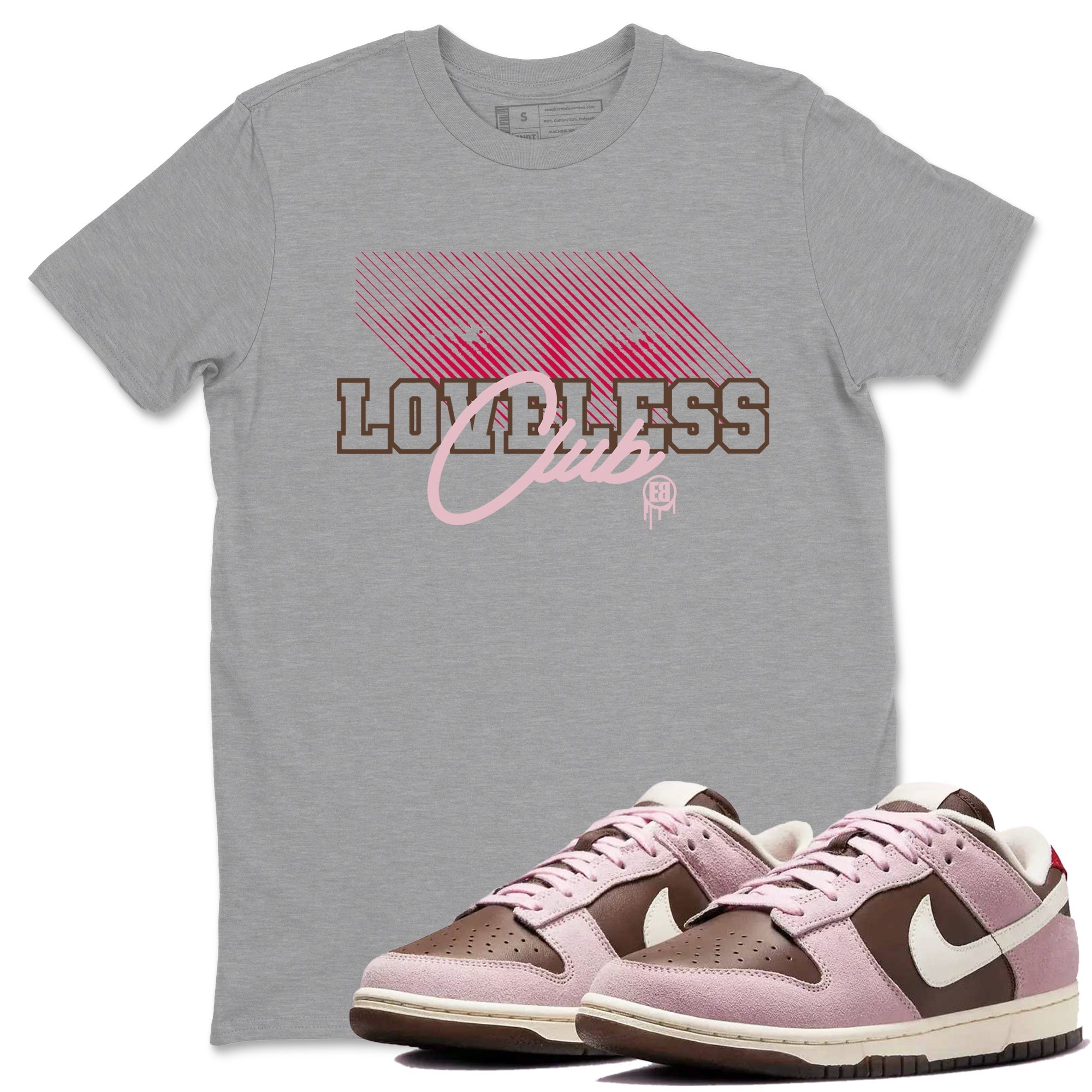 Loveless Club snkmatch Tees - Dunk Cacao Wow And Pink Foam