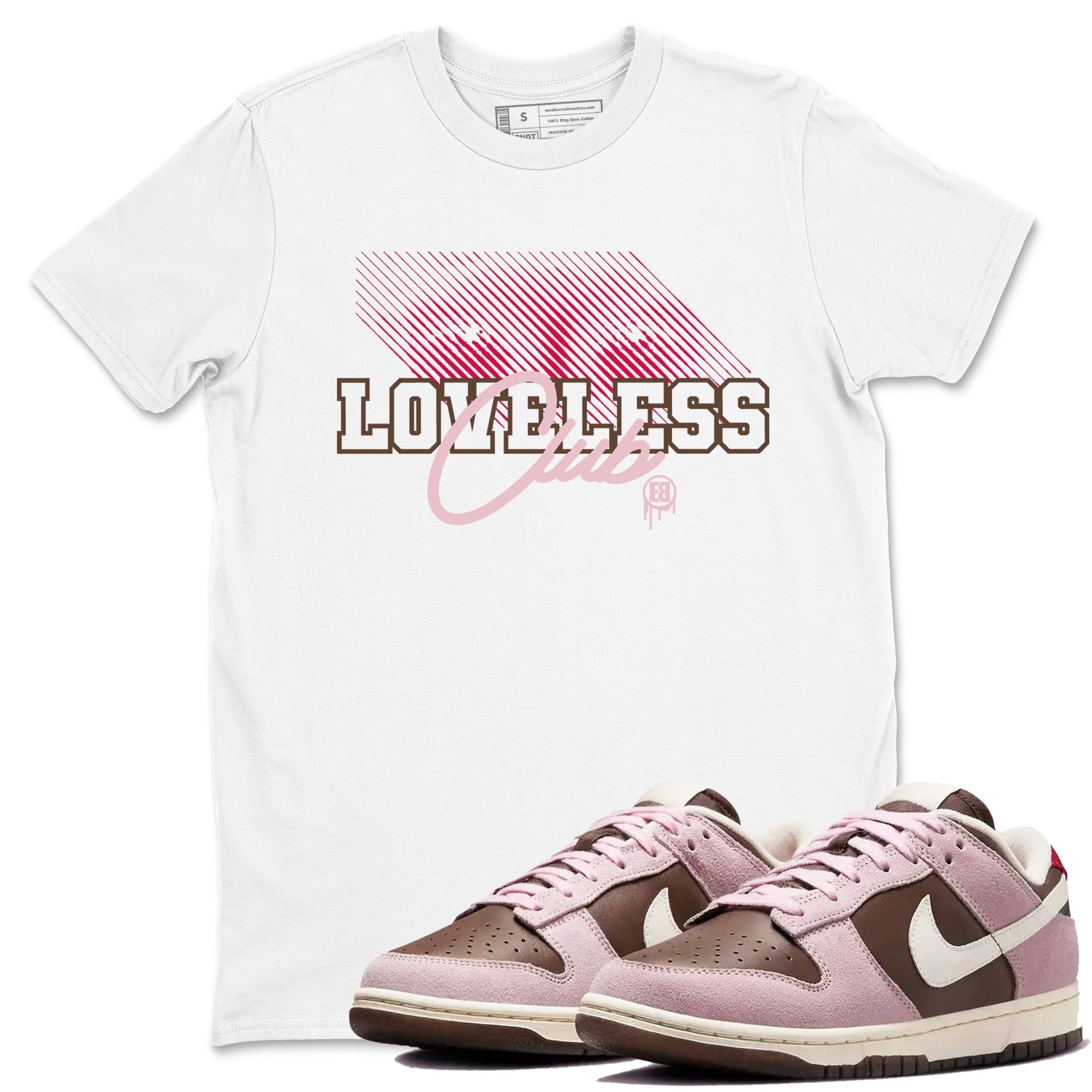 Loveless Club snkmatch Tees - Dunk Cacao Wow And Pink Foam