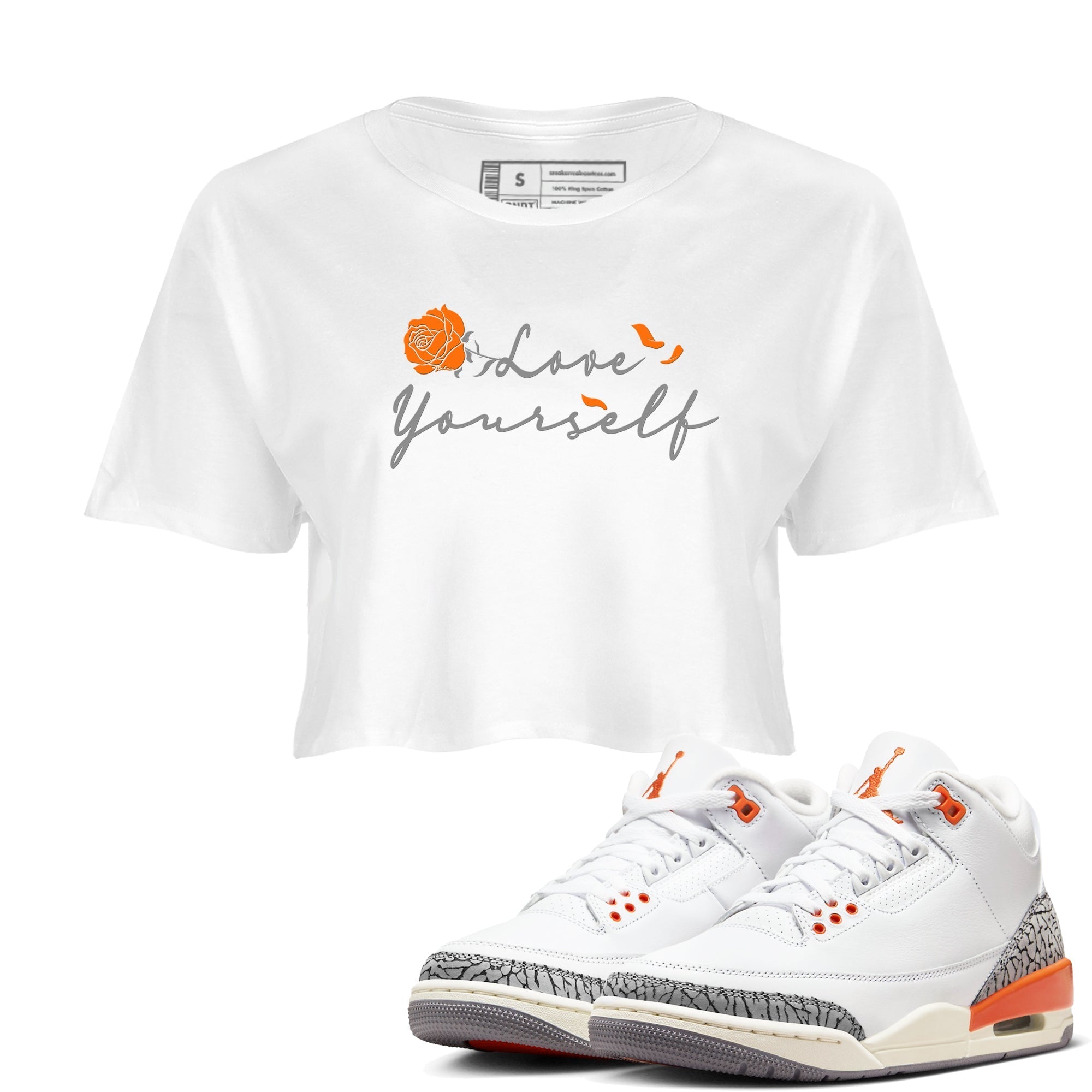 Love Yourself snkmatch Women's Top - Air Jordan 3 Georgia Peach