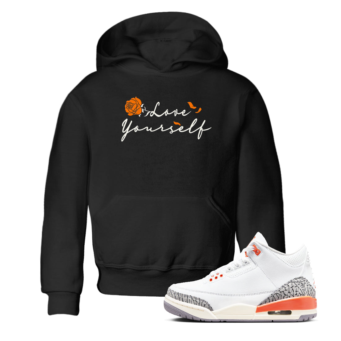 Love Yourself snkmatch Tees Kids - Air Jordan 3 Georgia Peach
