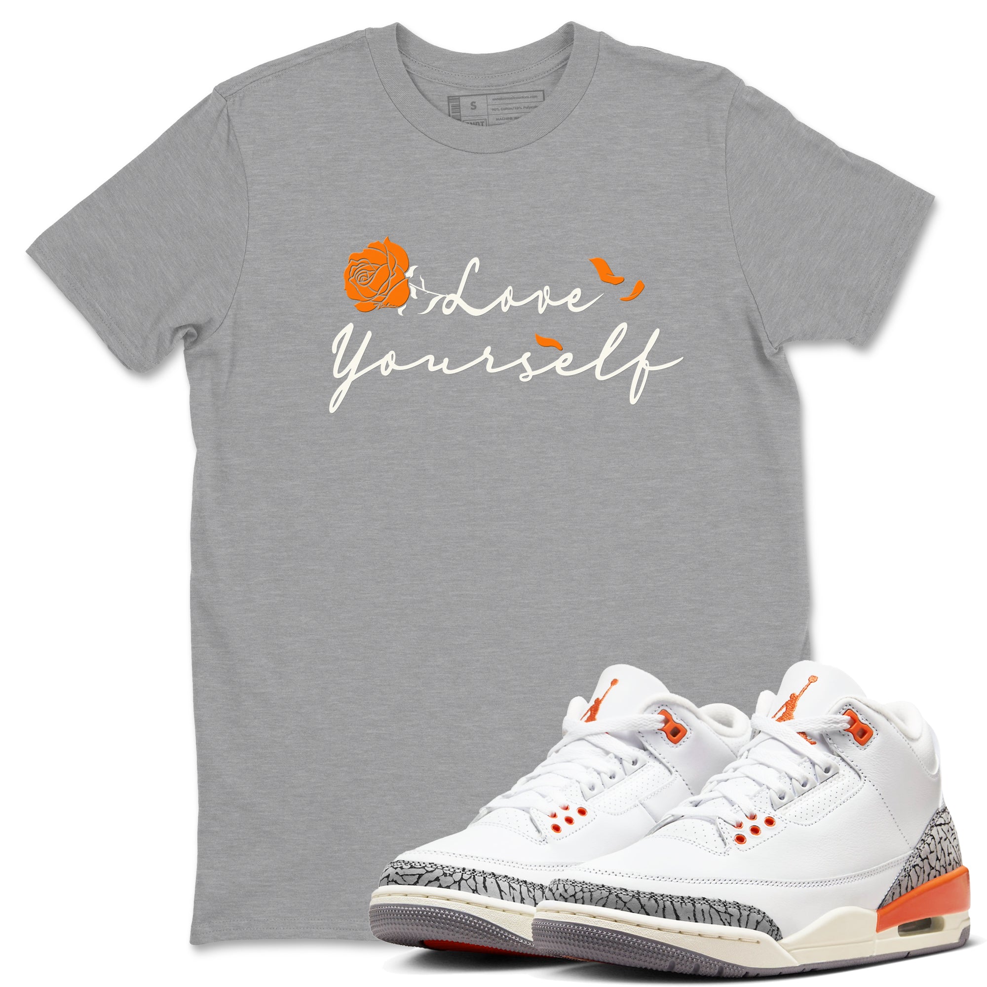 Love Yourself snkmatch Tees - Air Jordan 3 Georgia Peach
