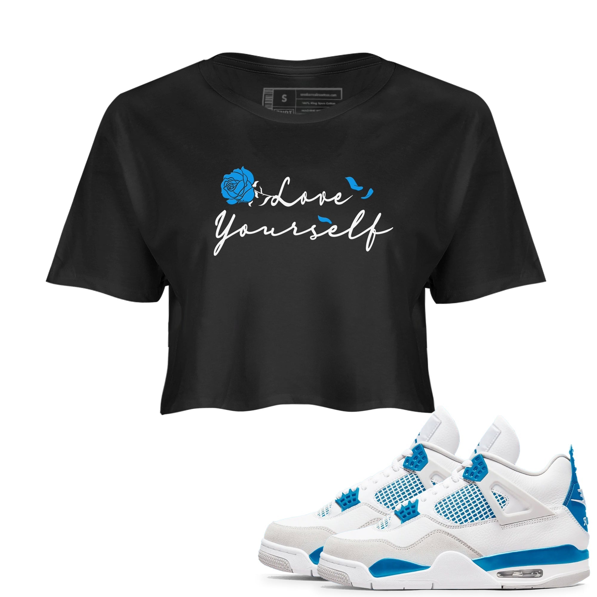Love Yourself snkmatch Women's Top - Air Jordan 4 Military Blue