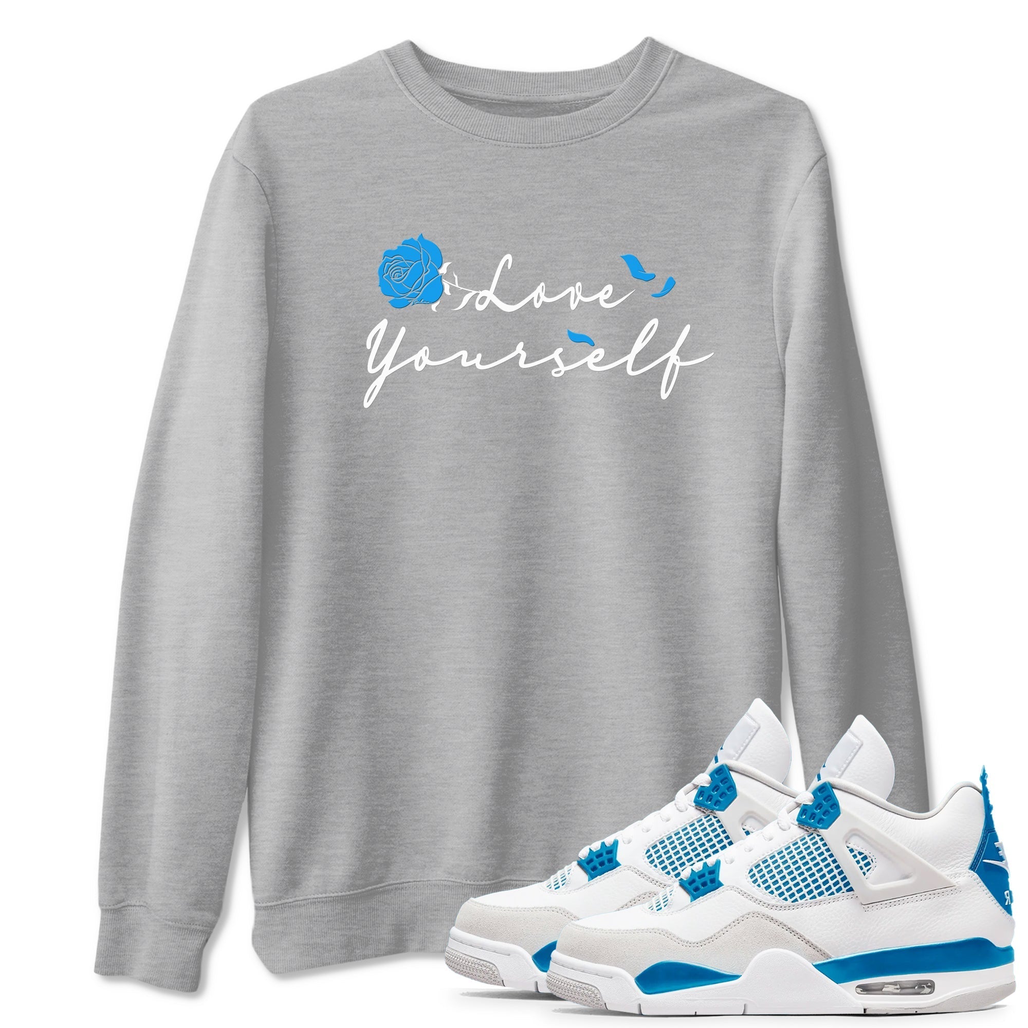 Love Yourself snkmatch Tees - Air Jordan 4 Military Blue