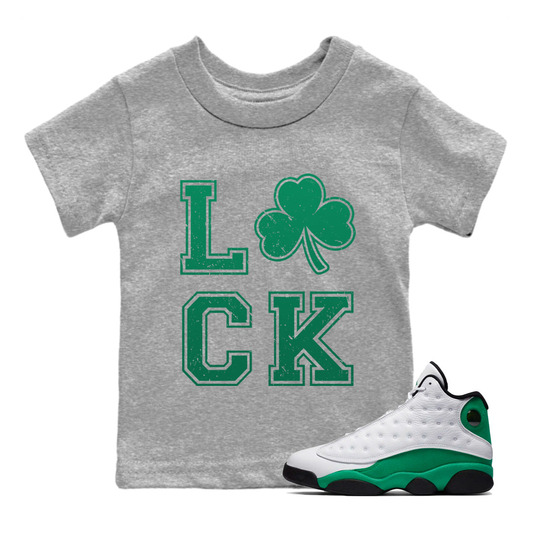 LUCK Kids Tops - Air Jordan 13 Lucky Green