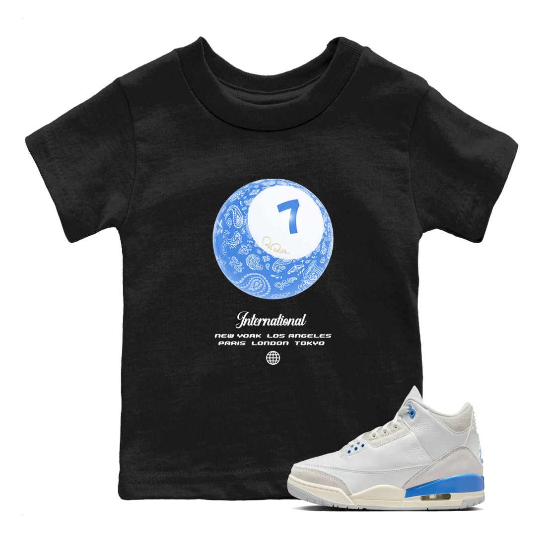 Lucky Ball snkmatch Tees Kids - Air Jordan 3 Lucky Shorts