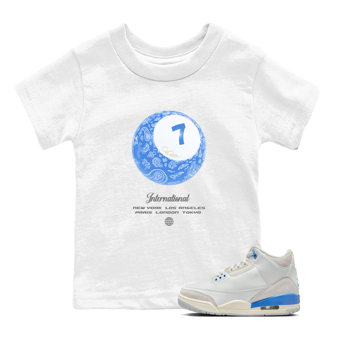 Lucky Ball snkmatch Tees Kids - Air Jordan 3 Lucky Shorts