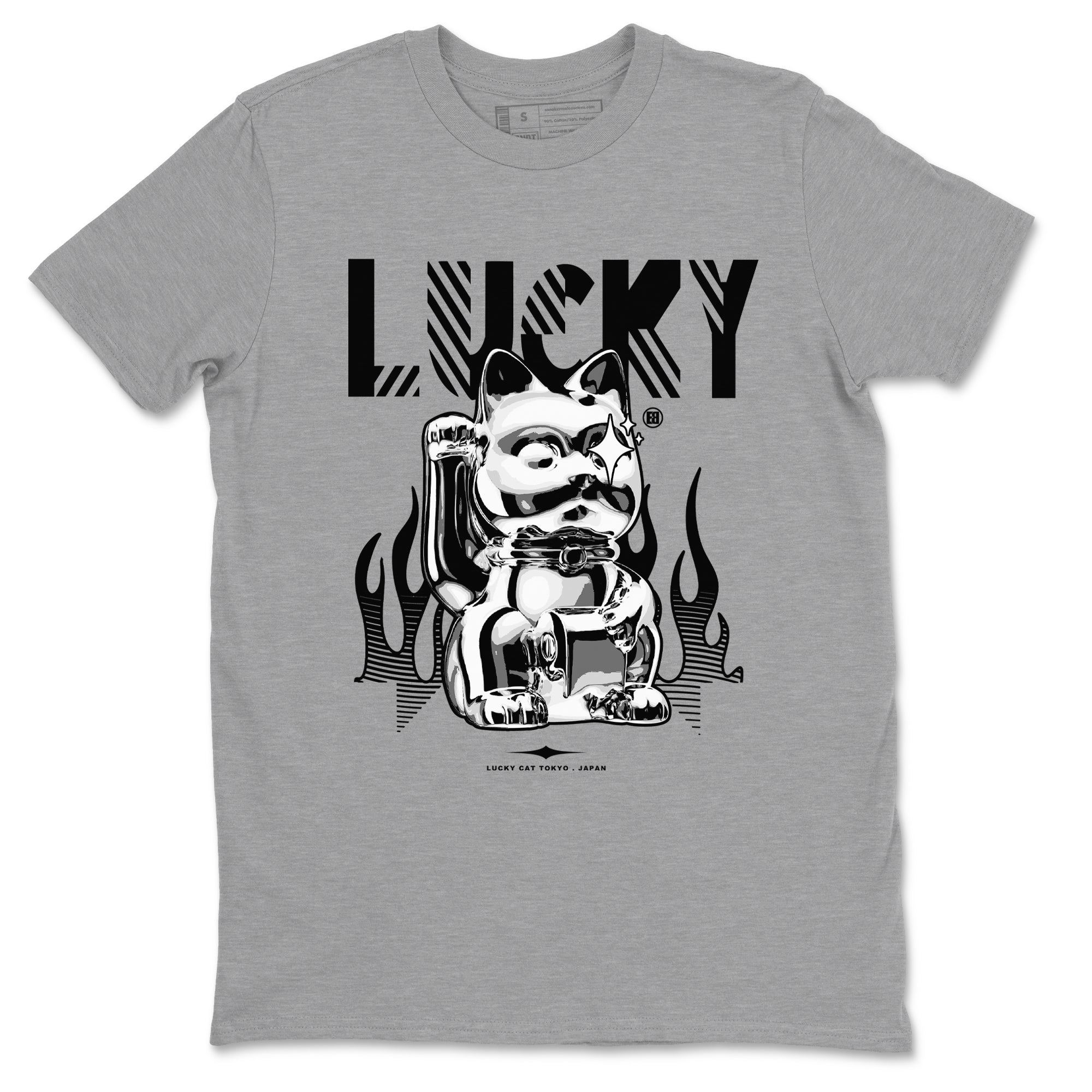 Lucky Cat snkmatch Tees - Air Jordan 4 White Thunder