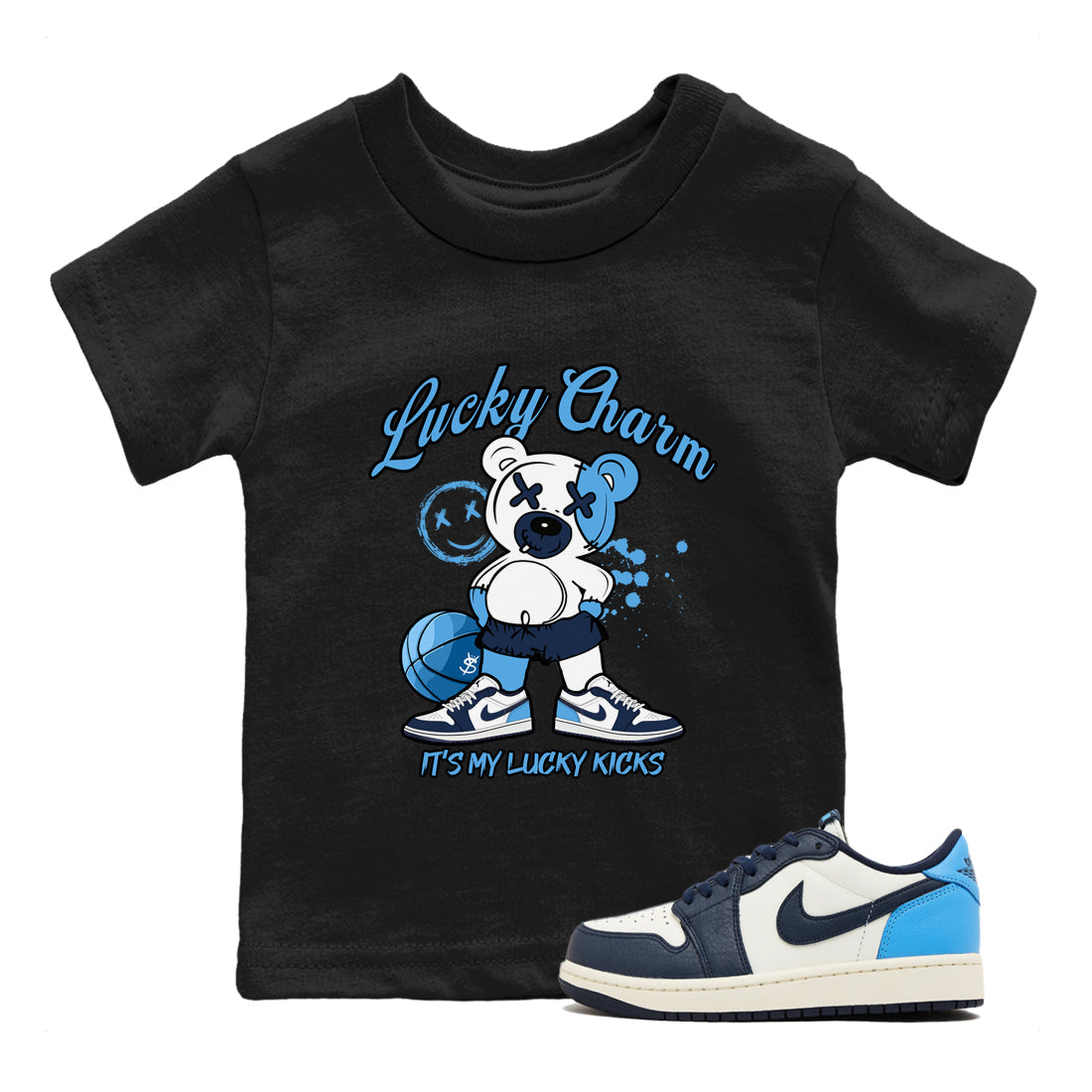 Lucky Charm snkmatch Tees Kids - Air Jordan 1 Obsidian