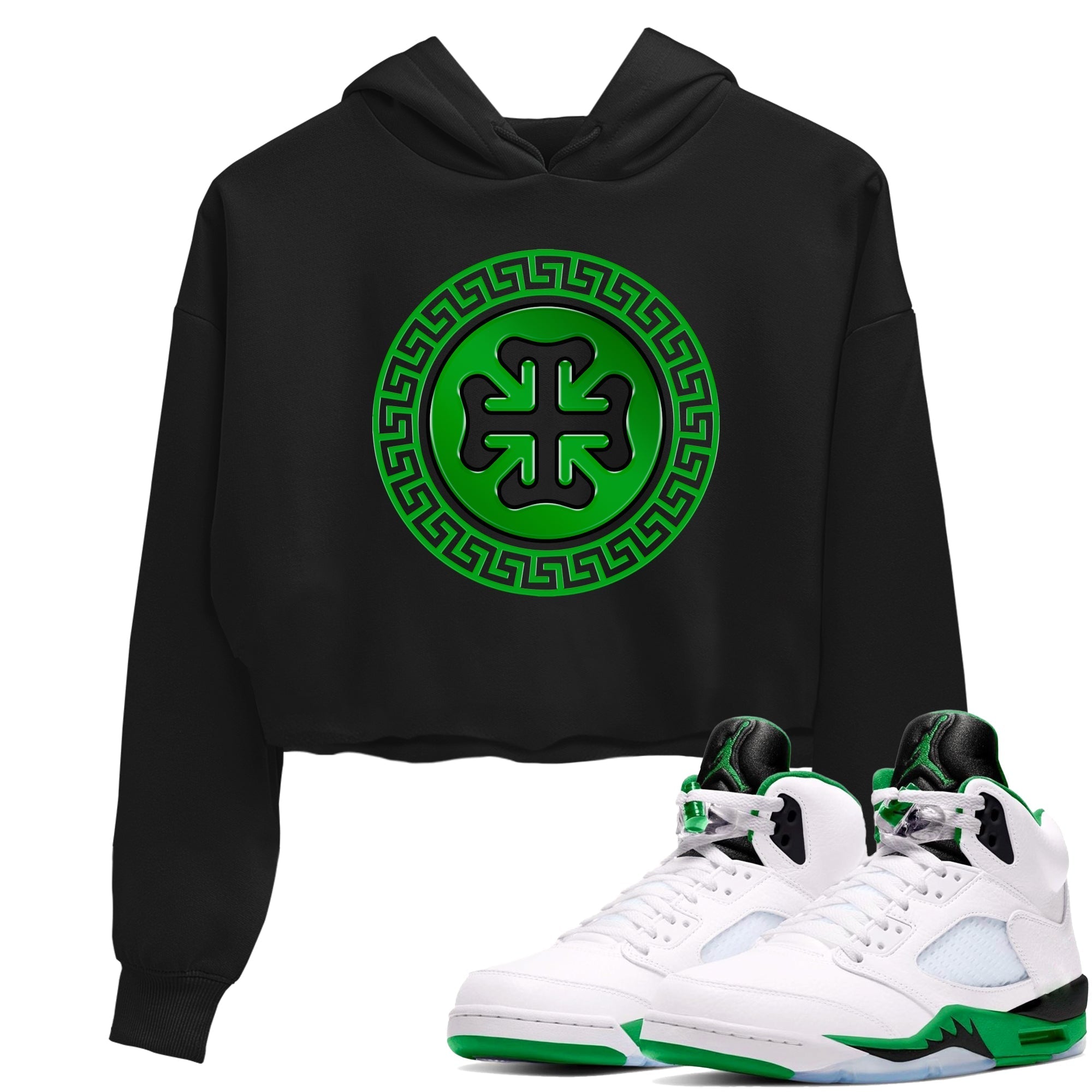 Lucky Emblem snkmatch Women's Top - Air Jordan 5 Lucky Green