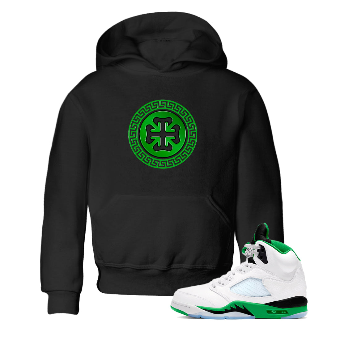 Lucky Emblem snkmatch Tee Kids - Air Jordan 5 Lucky Green