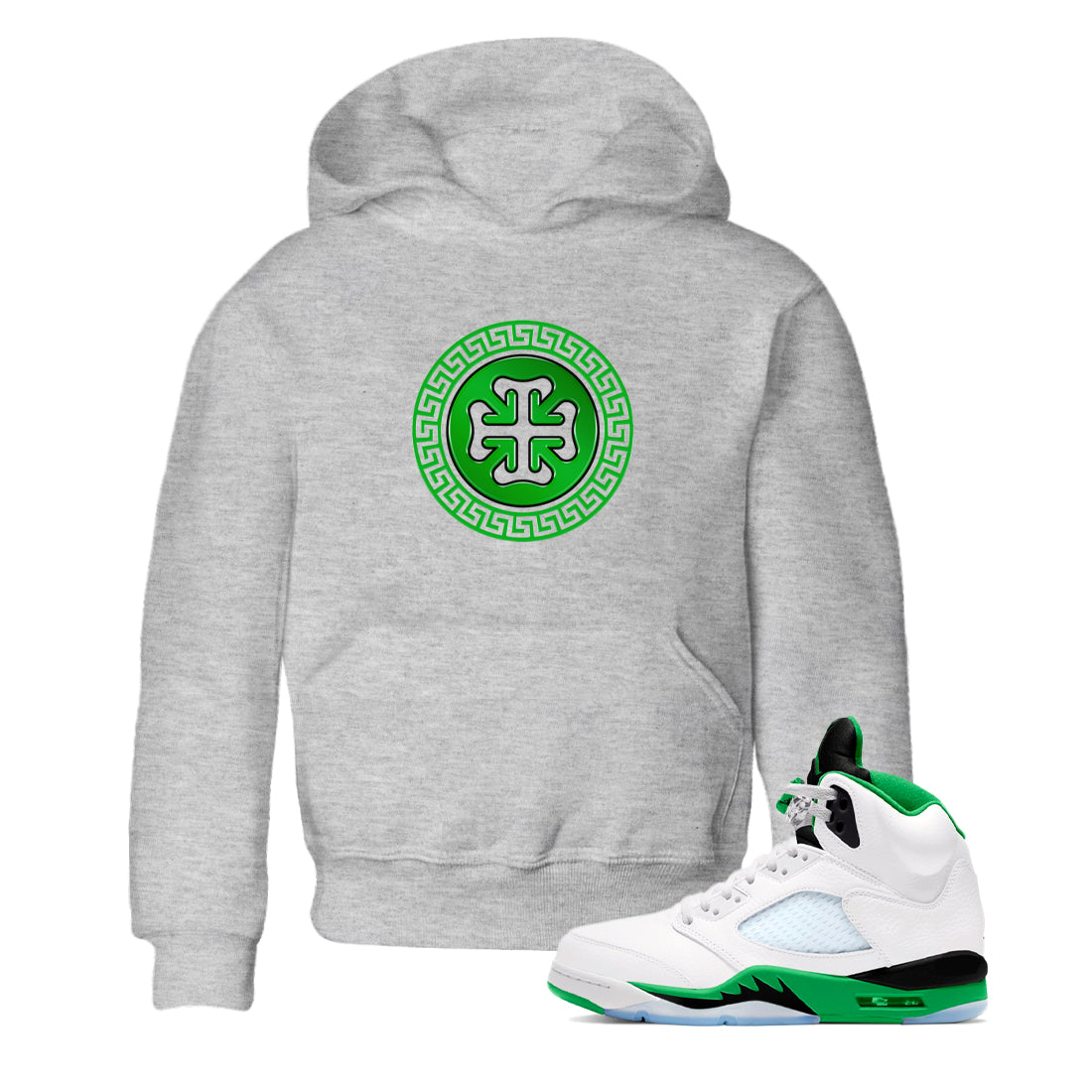 Lucky Emblem snkmatch Tee Kids - Air Jordan 5 Lucky Green
