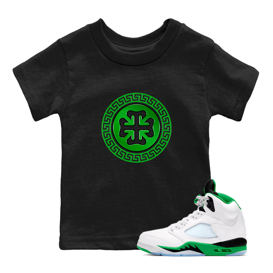 Lucky Emblem snkmatch Tee Kids - Air Jordan 5 Lucky Green
