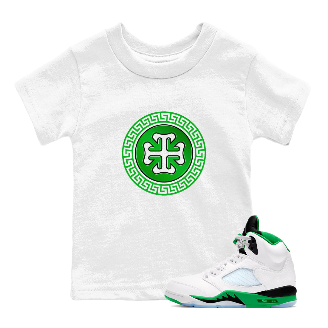 Lucky Emblem snkmatch Tee Kids - Air Jordan 5 Lucky Green
