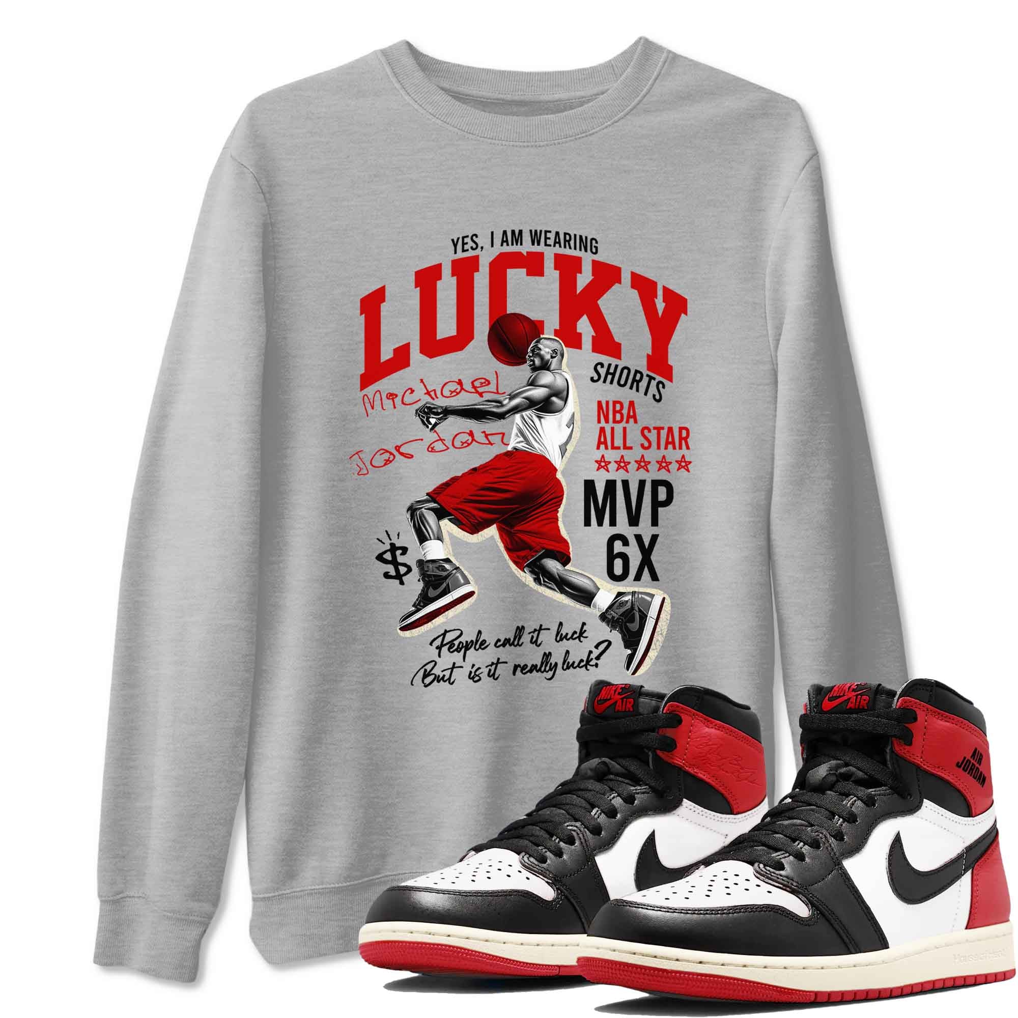 Lucky Player snkmatch Tees - Air Jordan 1 Black Toe