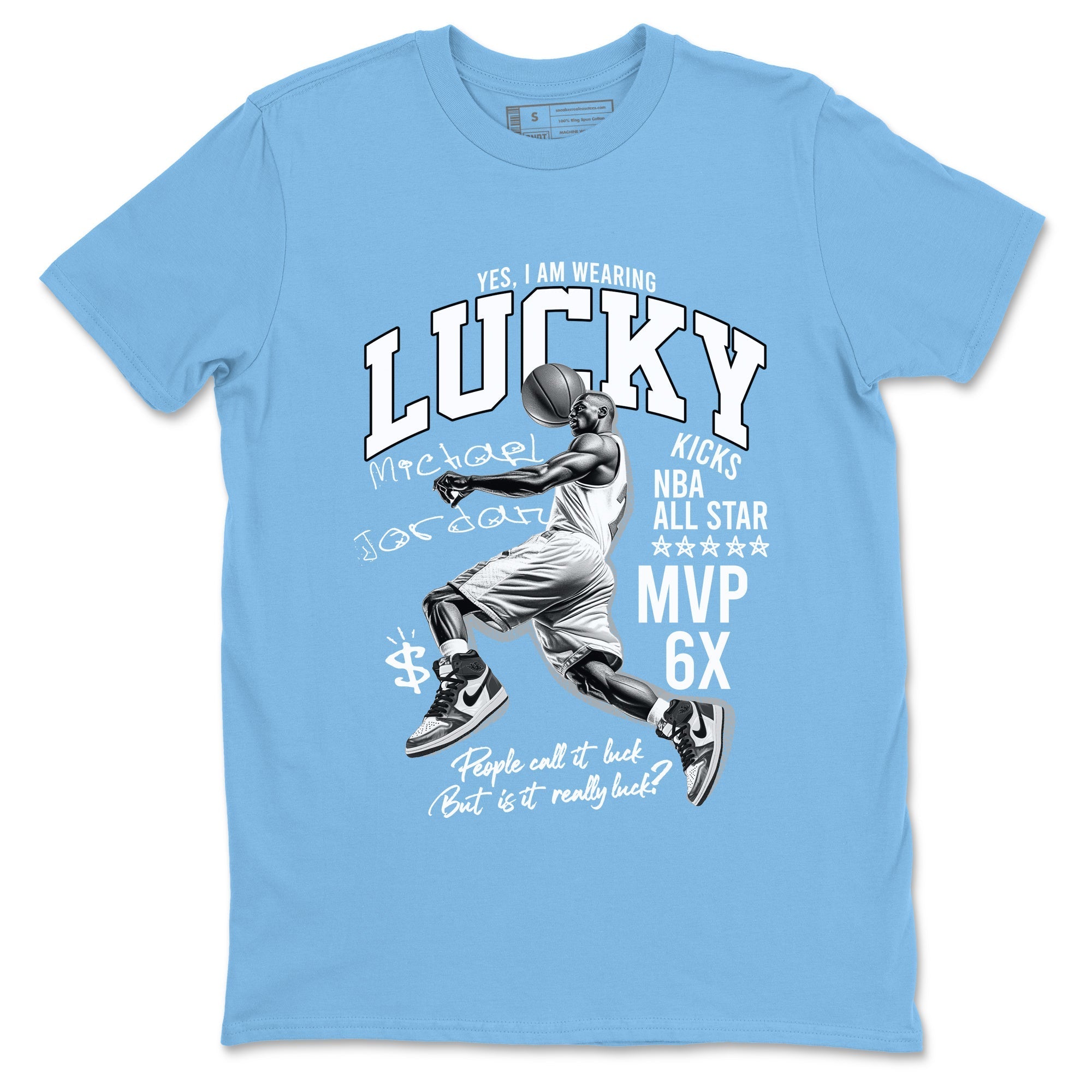 Lucky Player snkmatch Tees - Air Jordan 1 UNC Toe Reimagined