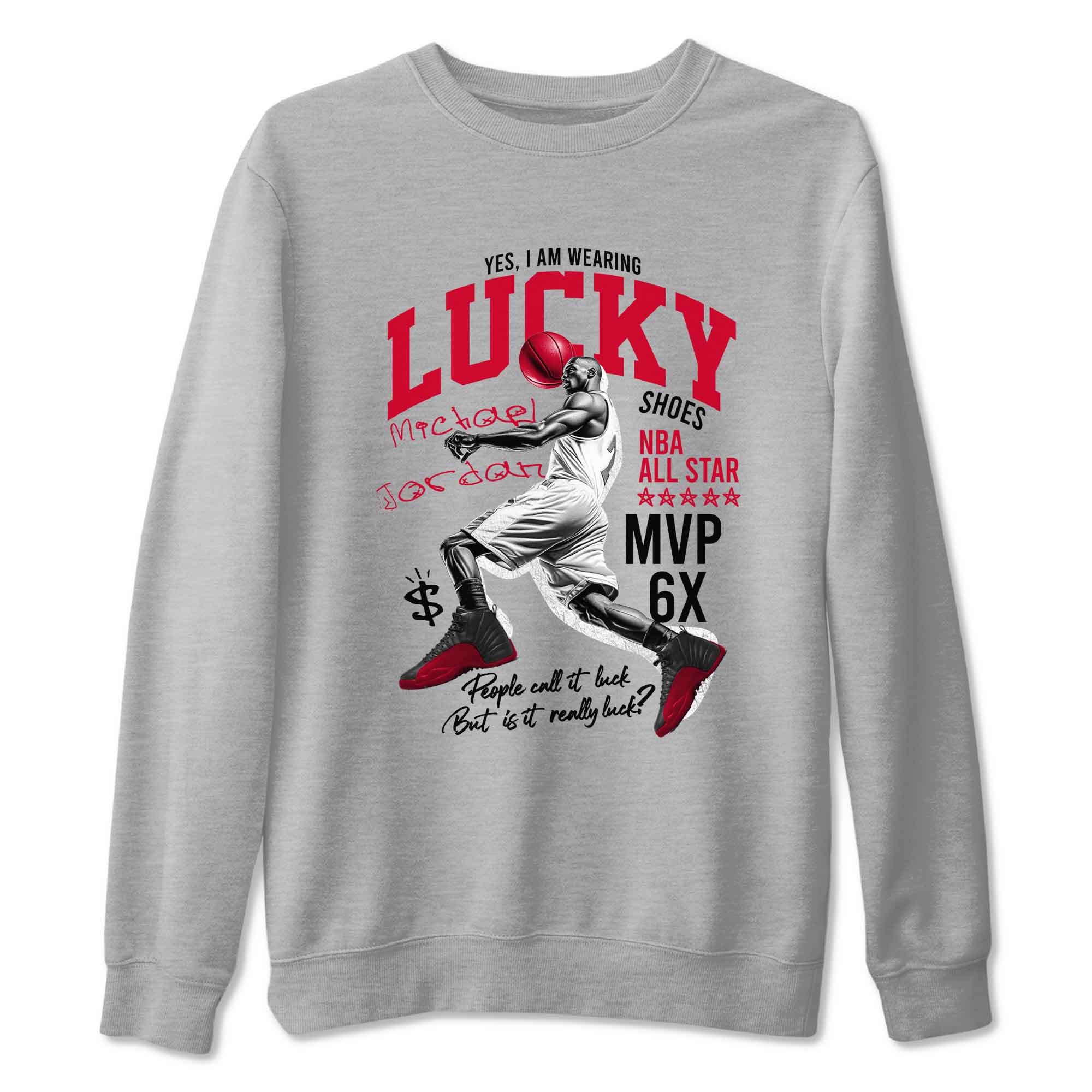 Lucky Player snkmatch Tees - Air Jordan 12 Flu Game
