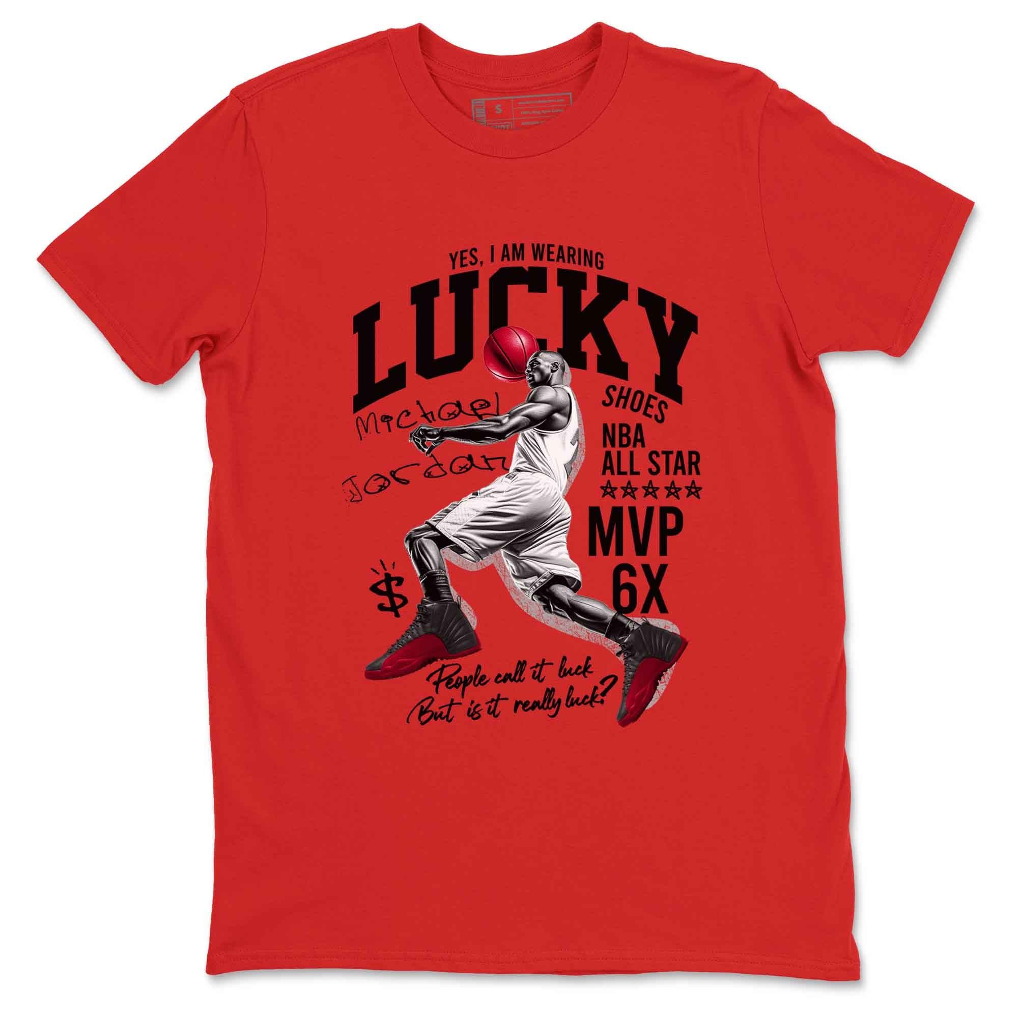 Lucky Player snkmatch Tees - Air Jordan 12 Flu Game