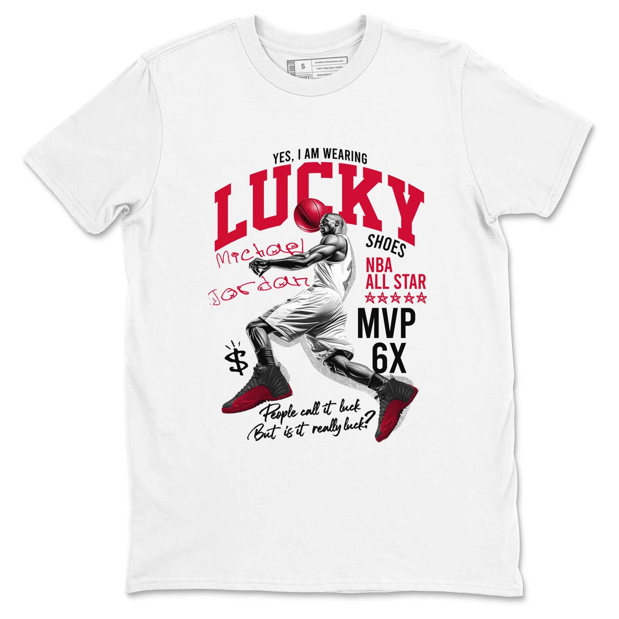 Lucky Player snkmatch Tees - Air Jordan 12 Flu Game