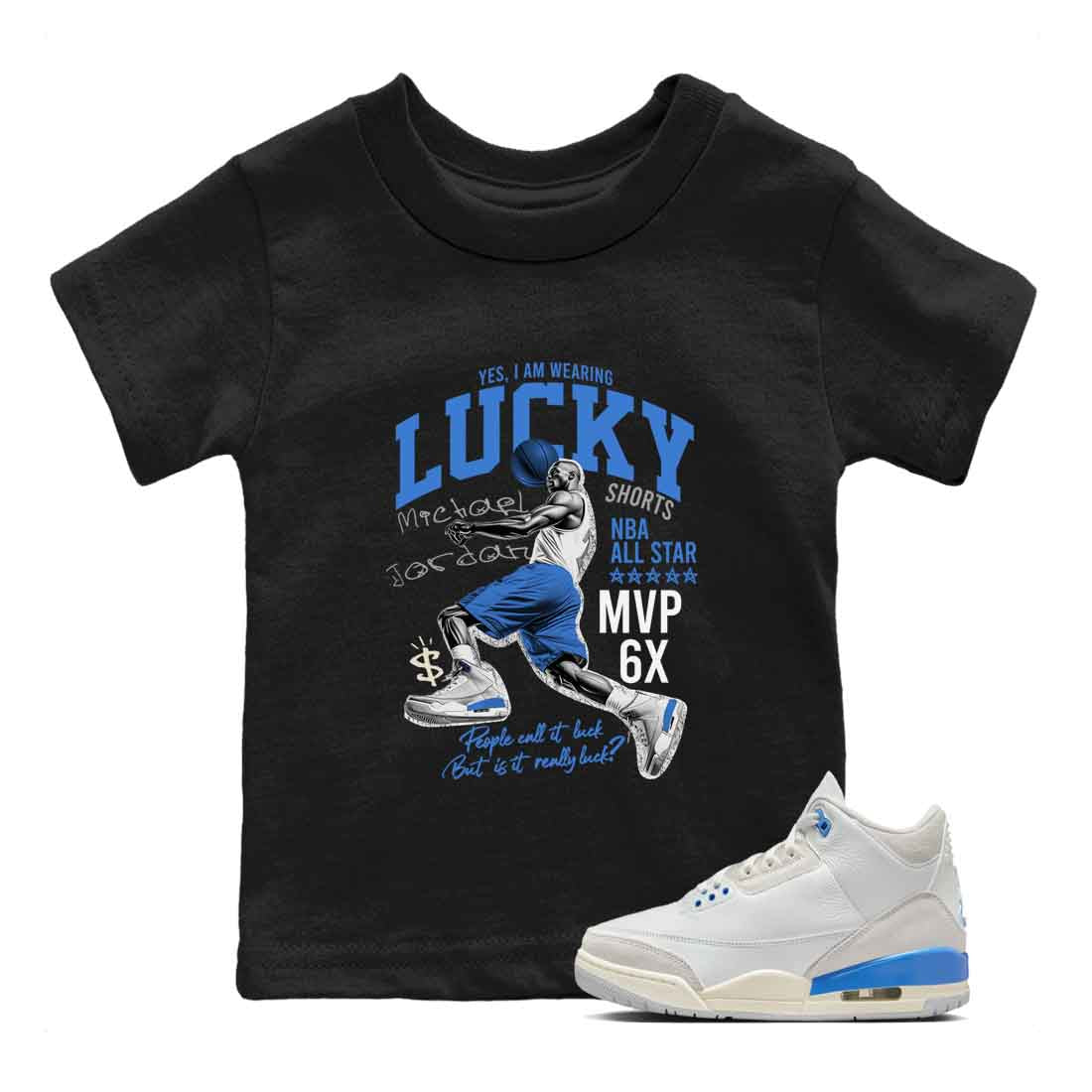 Lucky Player snkmatch Tees Kids - Air Jordan 3 Lucky Shorts