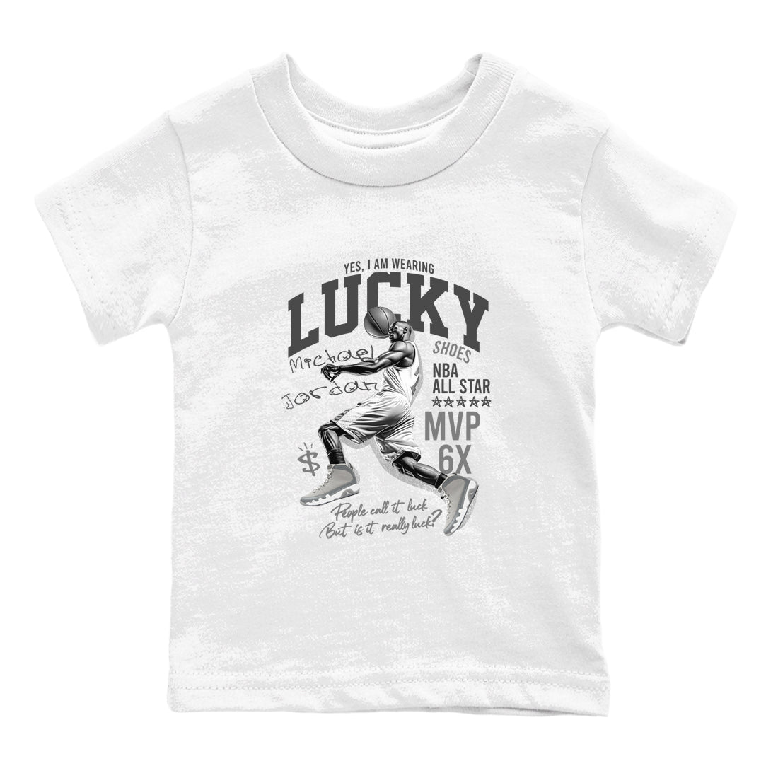 Lucky Player snkmatch Tees Kids - Air Jordan 9 Cool Grey