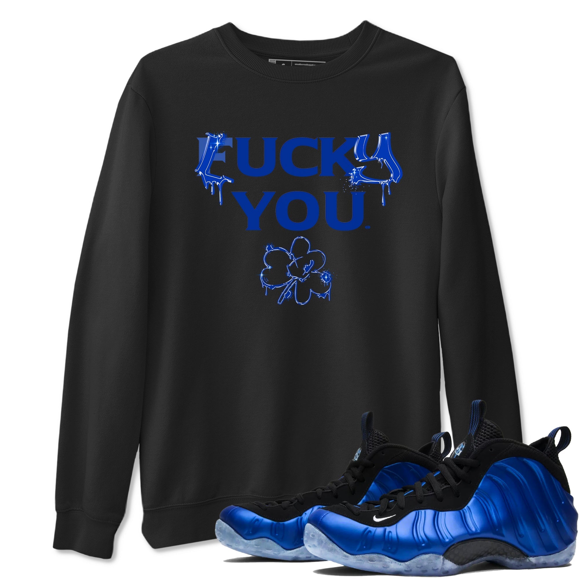 Lucky You snkmatch Tees - Air Foamposite One Royal