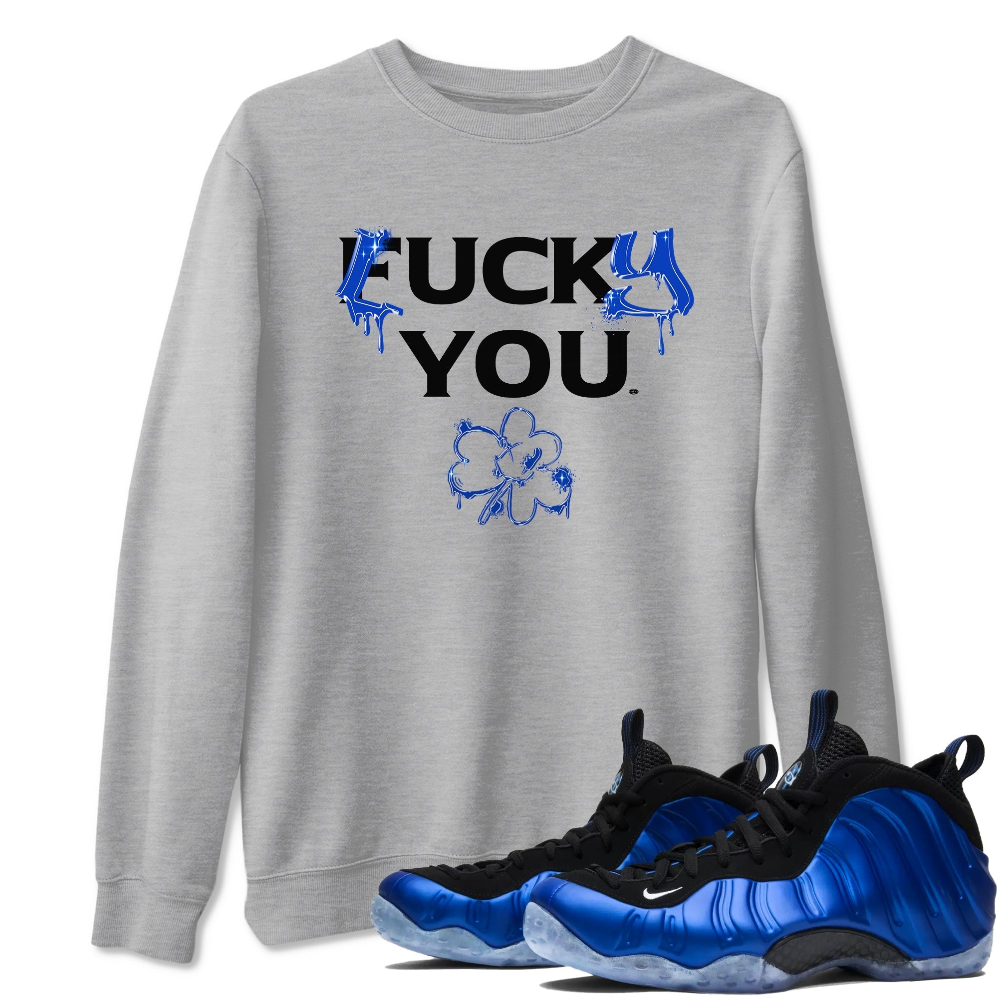 Lucky You snkmatch Tees - Air Foamposite One Royal