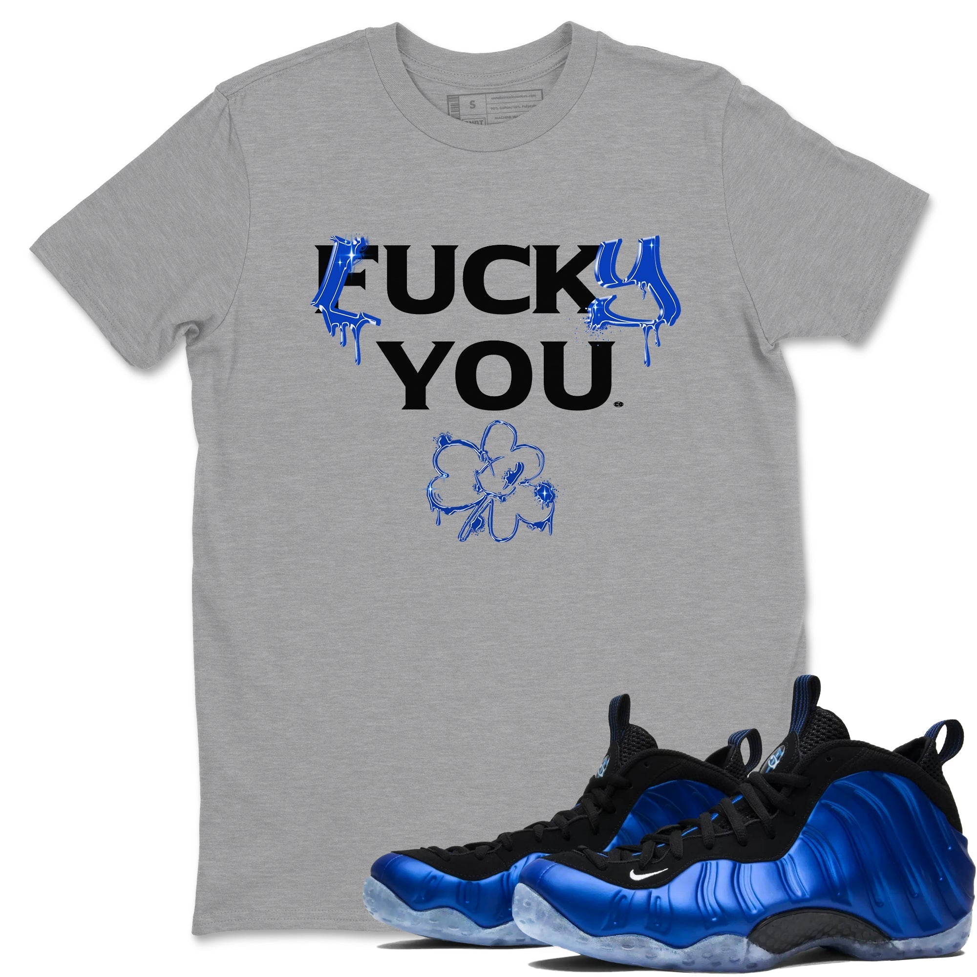 Lucky You snkmatch Tees - Air Foamposite One Royal