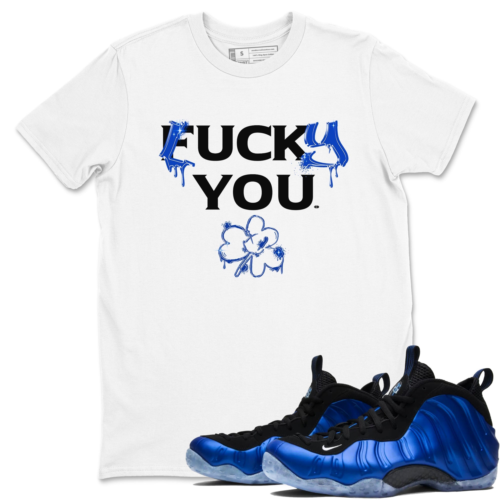 Lucky You snkmatch Tees - Air Foamposite One Royal