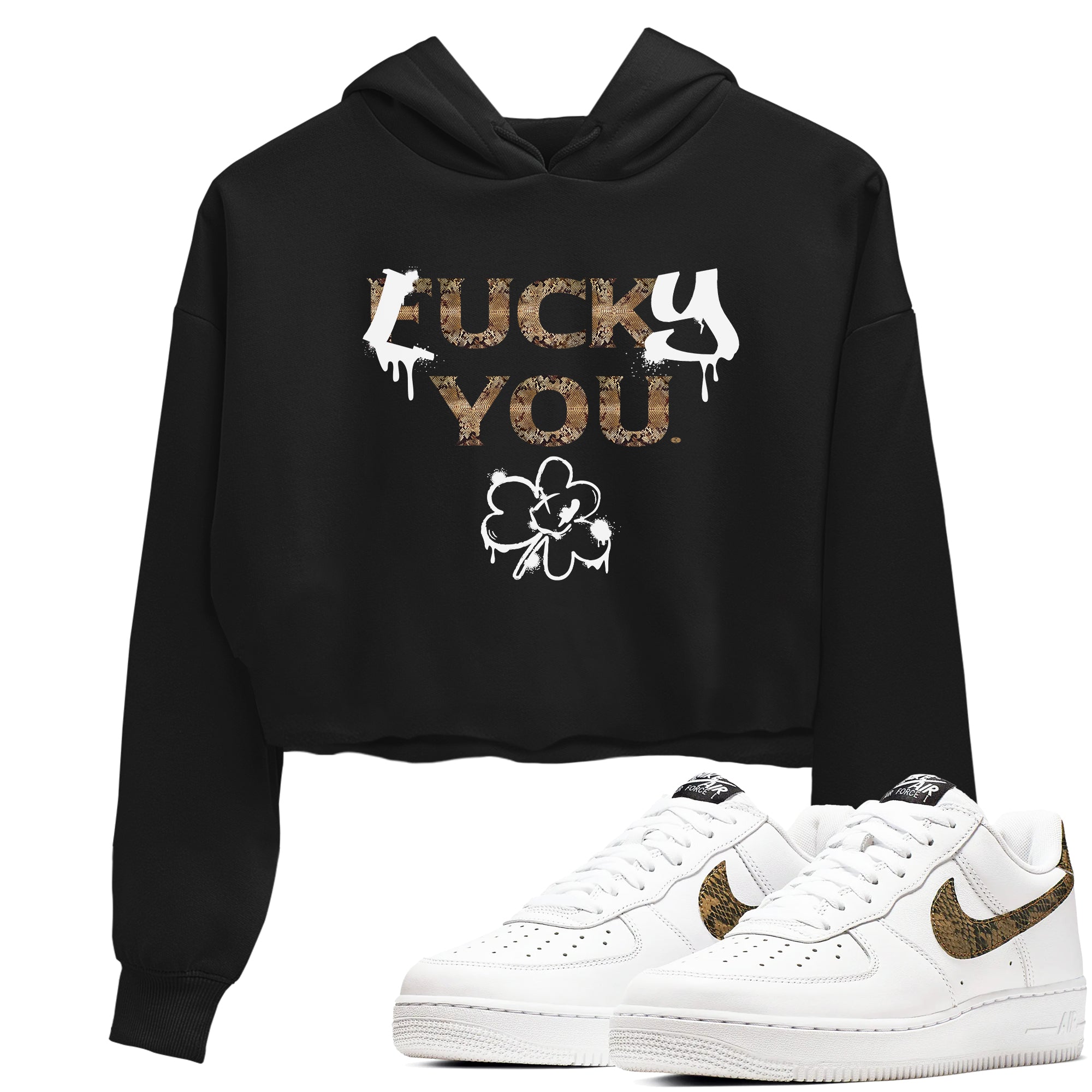 Lucky You snkmatch Women's Top - Air Force1 Ivory Snake