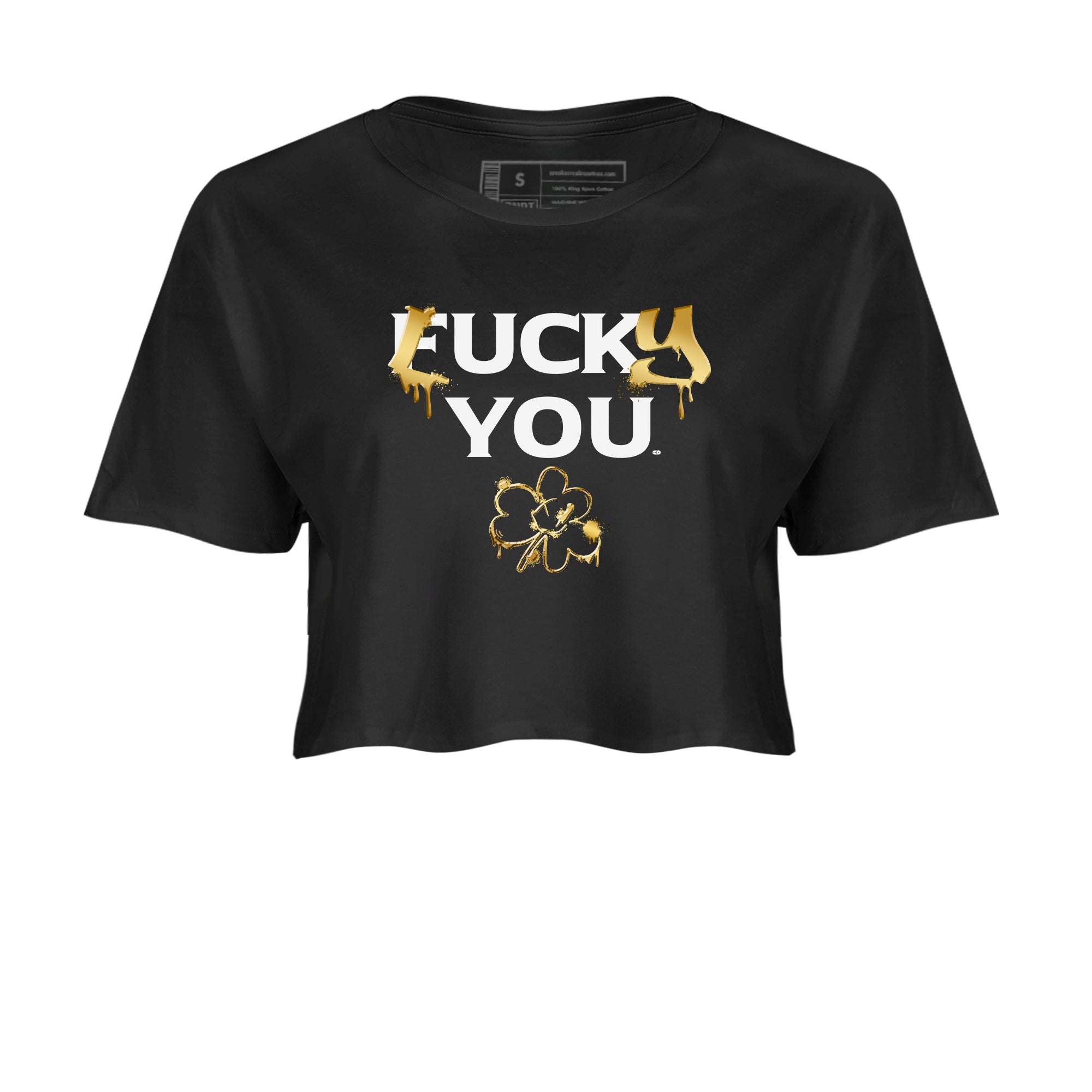 Lucky You snkmatch Women's Top - Air Jordan 1 Black Metallic Gold