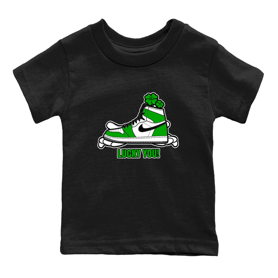 Lucky You snkmatch Tee Kids - Air Jordan 1 Lucky Green