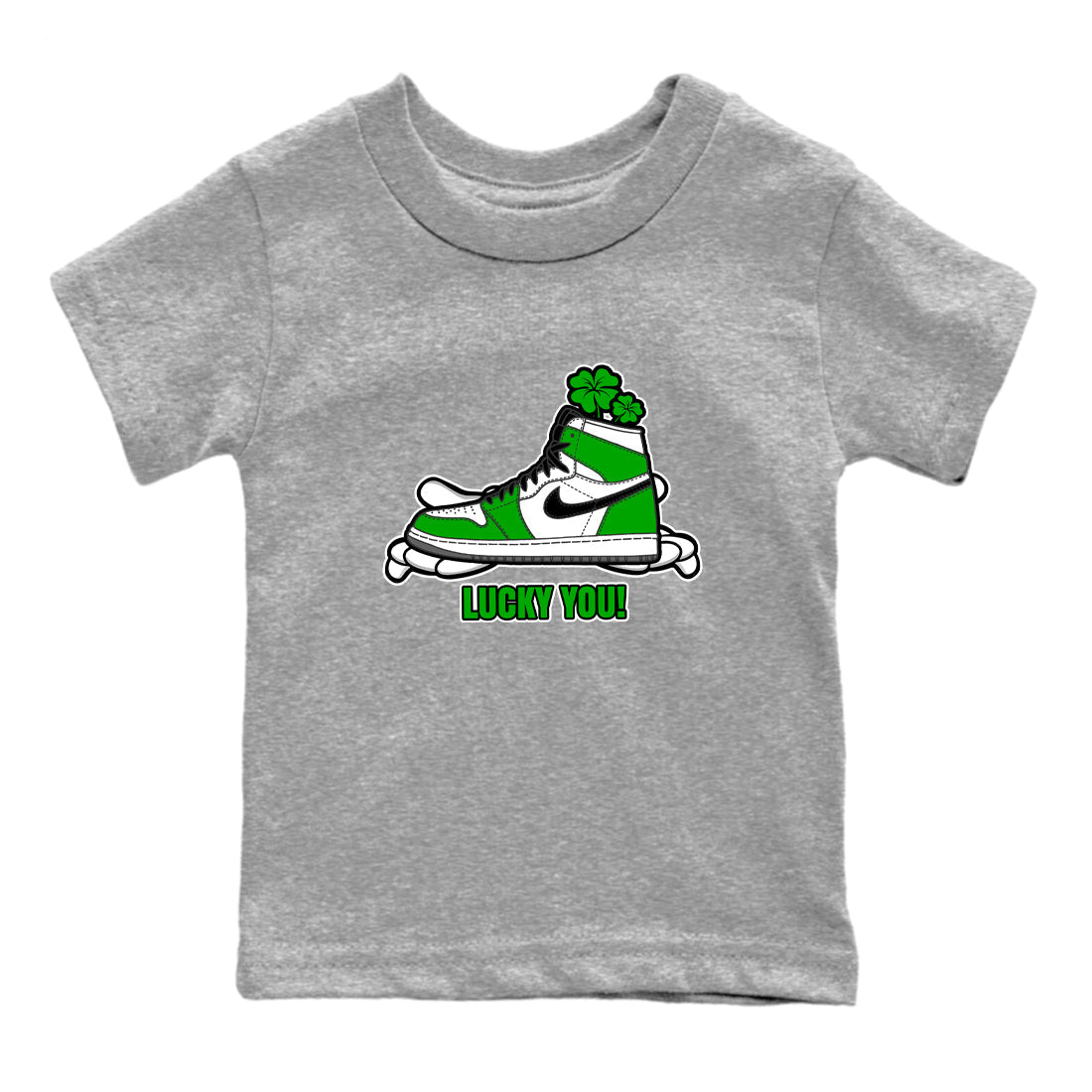 Lucky You snkmatch Tee Kids - Air Jordan 1 Lucky Green
