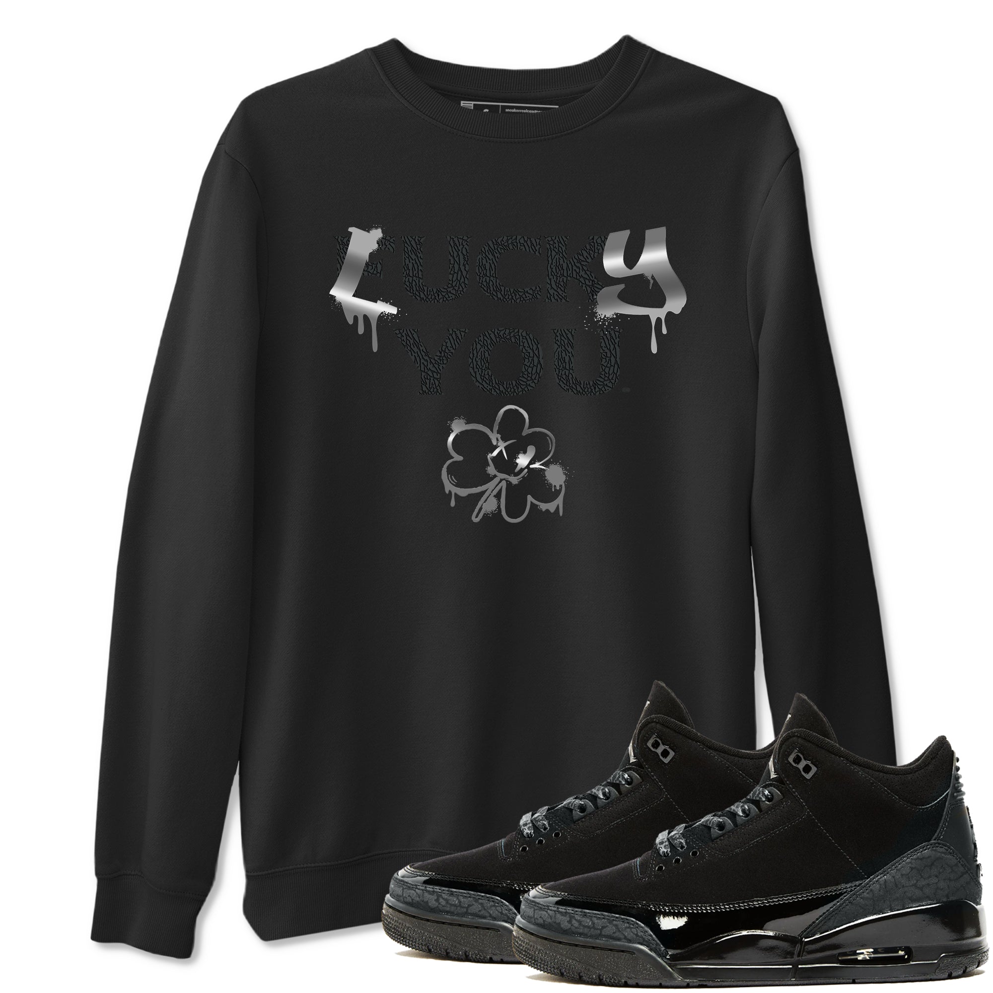 Lucky You snkmatch Tees - Air Jordan 3 Black Cat