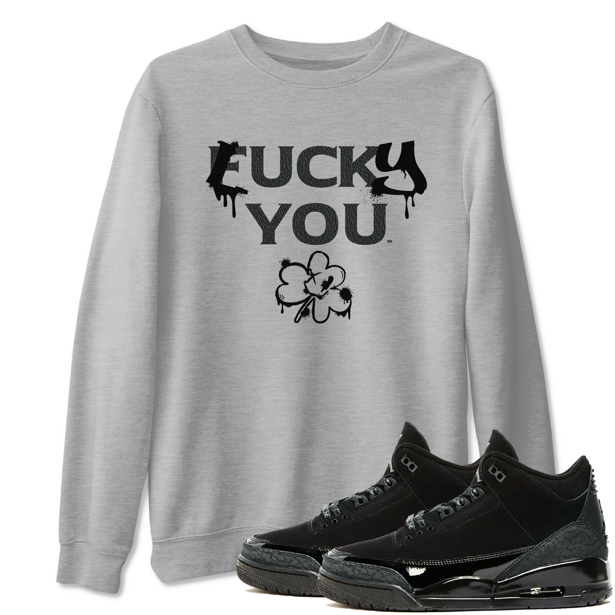 Lucky You snkmatch Tees - Air Jordan 3 Black Cat
