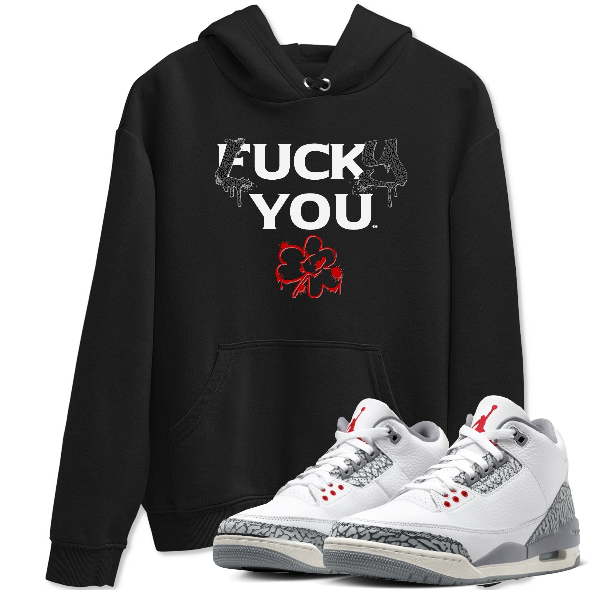 Lucky You snkmatch Tees - Air Jordan 3 Cement Grey