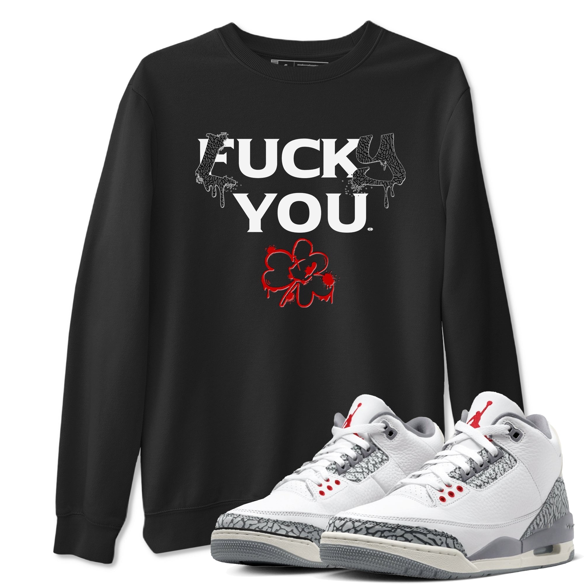 Lucky You snkmatch Tees - Air Jordan 3 Cement Grey
