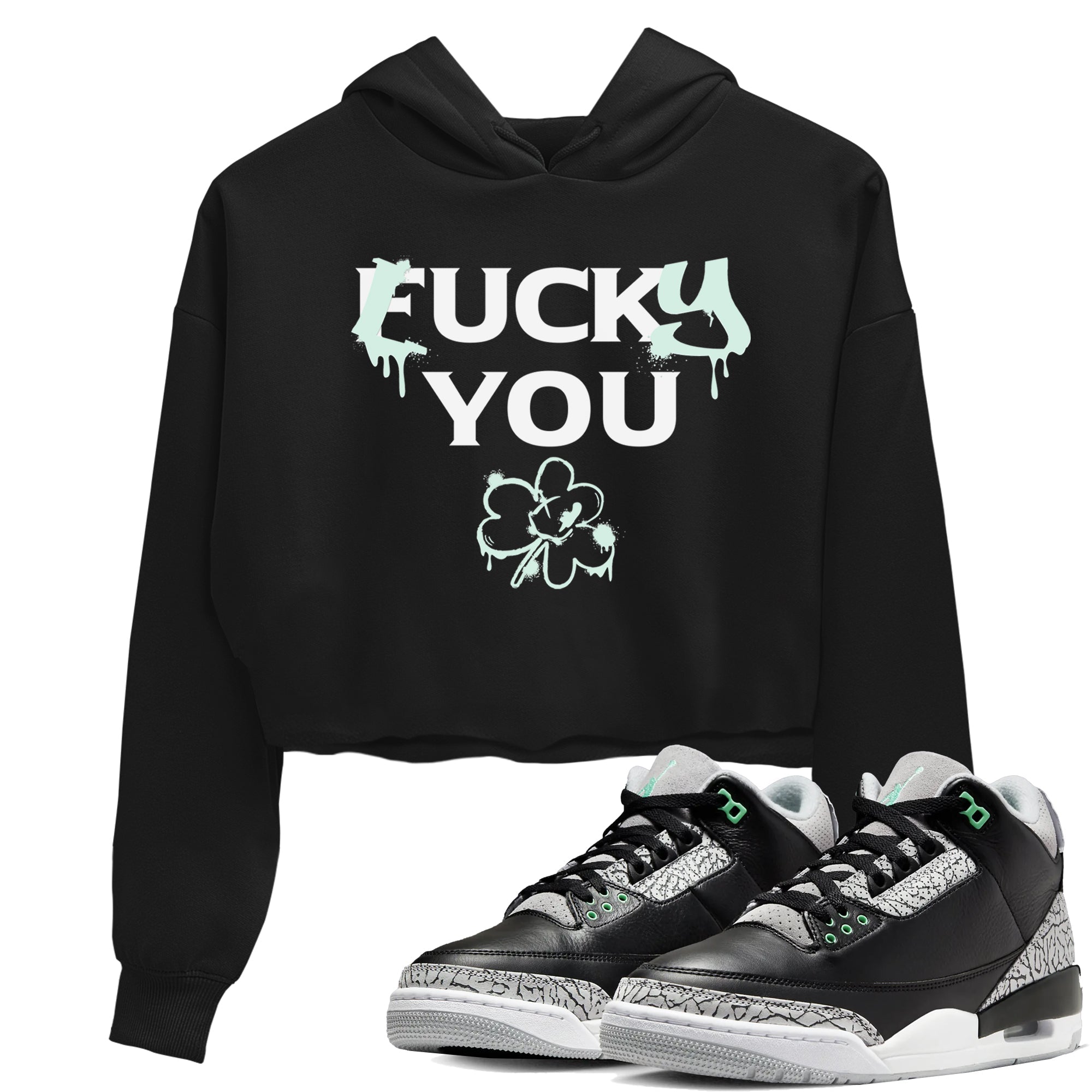 Lucky You snkmatch Women's Top - Air Jordan 3 Green Glow