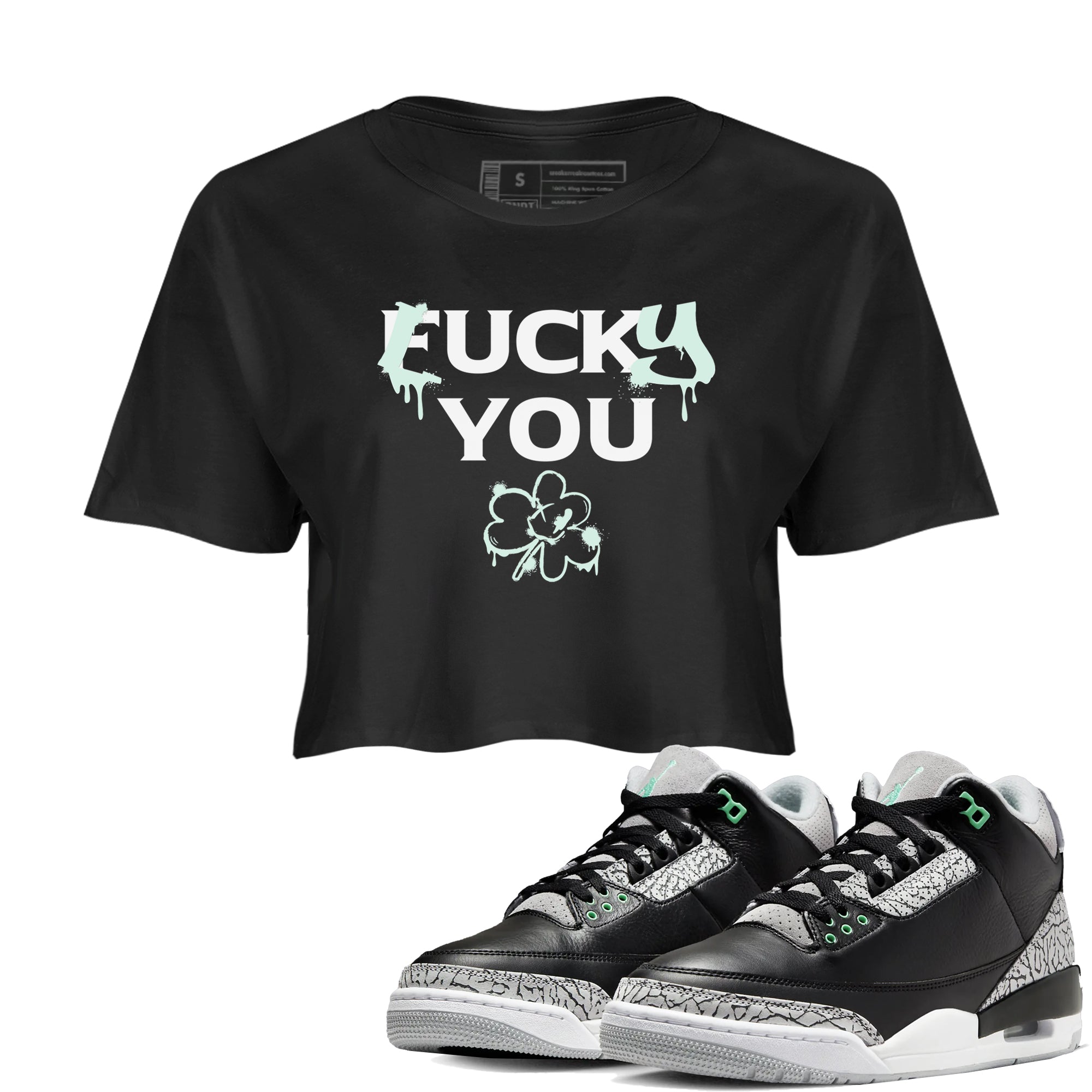 Lucky You snkmatch Women's Top - Air Jordan 3 Green Glow