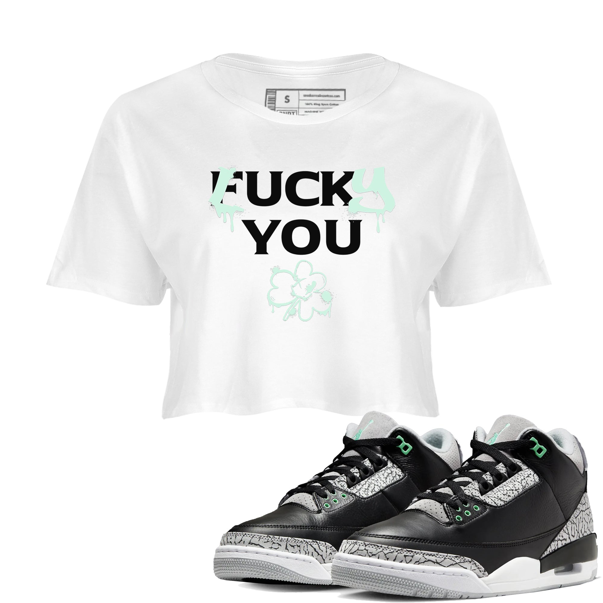 Lucky You snkmatch Women's Top - Air Jordan 3 Green Glow