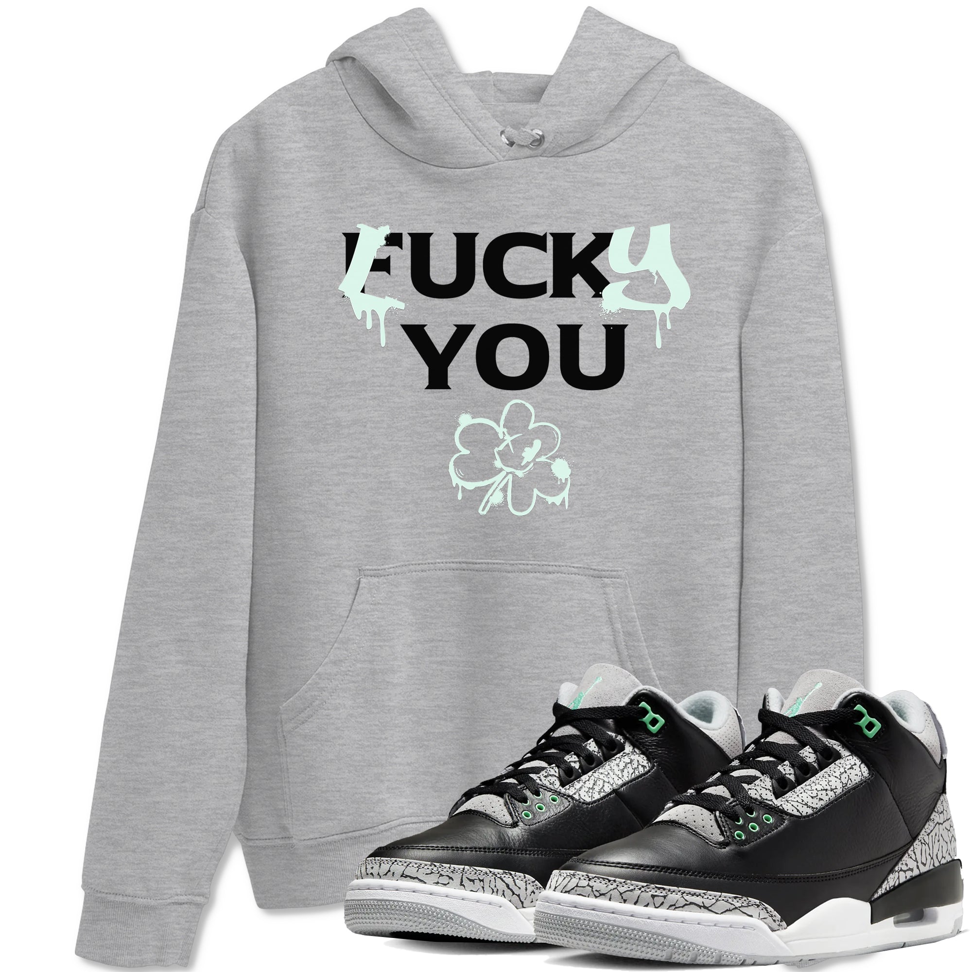 Lucky You snkmatch Tees - Air Jordan 3 Green Glow