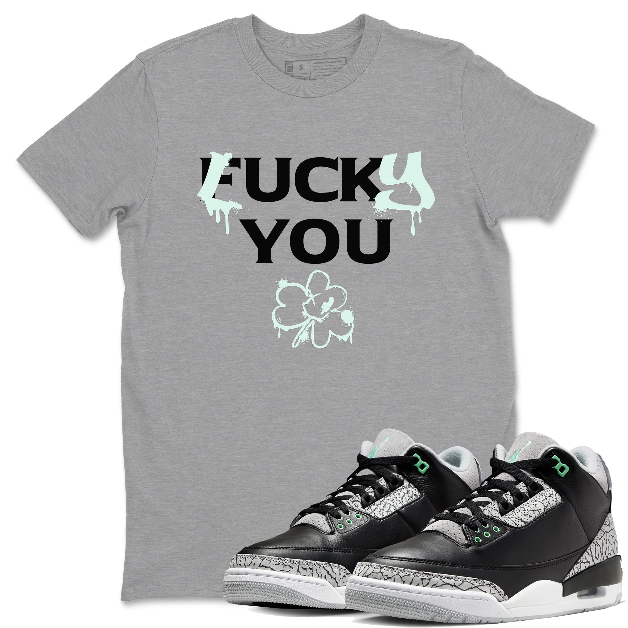 Lucky You snkmatch Tees - Air Jordan 3 Green Glow