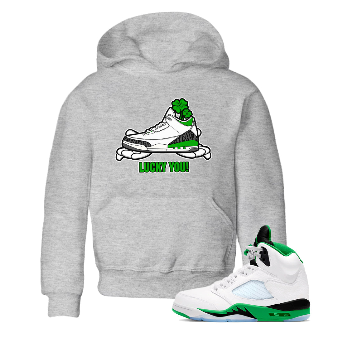 Lucky You snkmatch Tee Kids - Air Jordan 3 Lucky Green