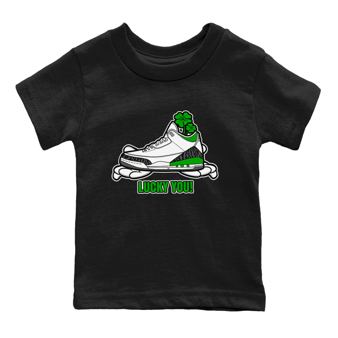 Lucky You snkmatch Tee Kids - Air Jordan 3 Lucky Green