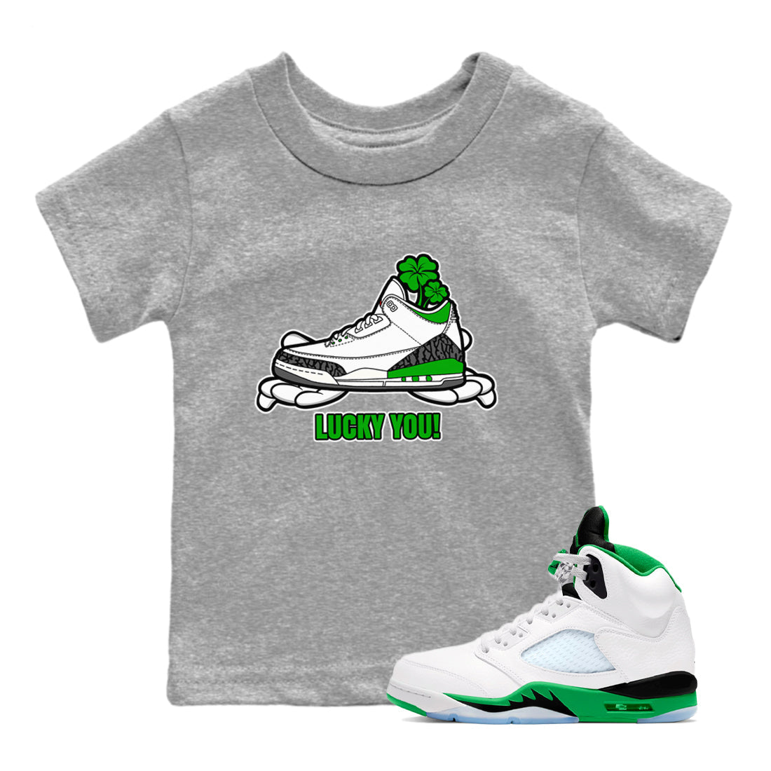 Lucky You snkmatch Tee Kids - Air Jordan 3 Lucky Green