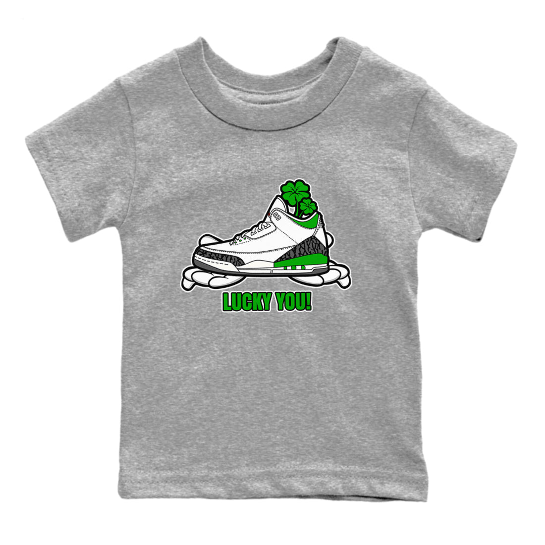 Lucky You snkmatch Tee Kids - Air Jordan 3 Lucky Green